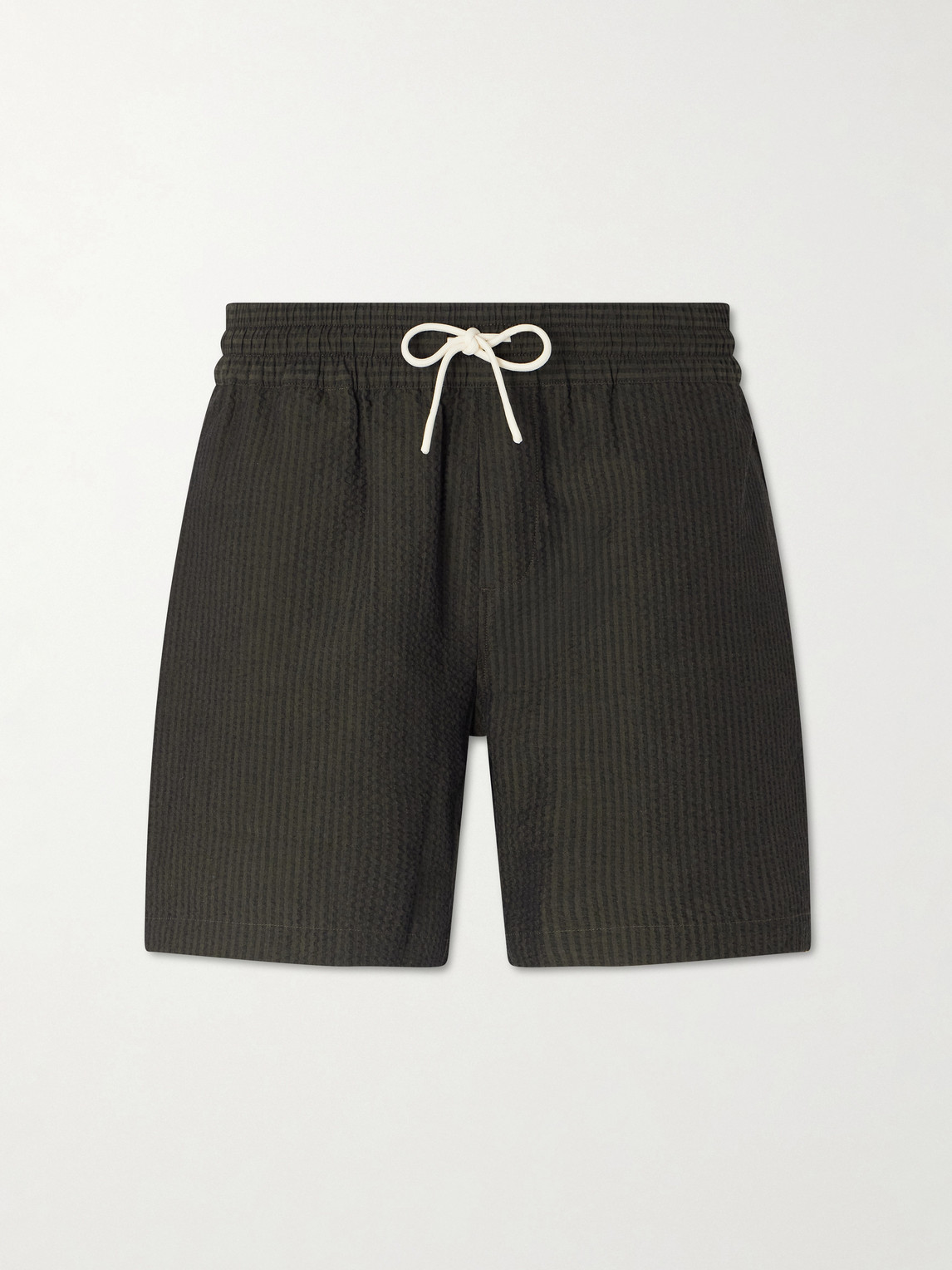 Atlantico Straight-Leg Cotton-Seersucker Drawstring Shorts