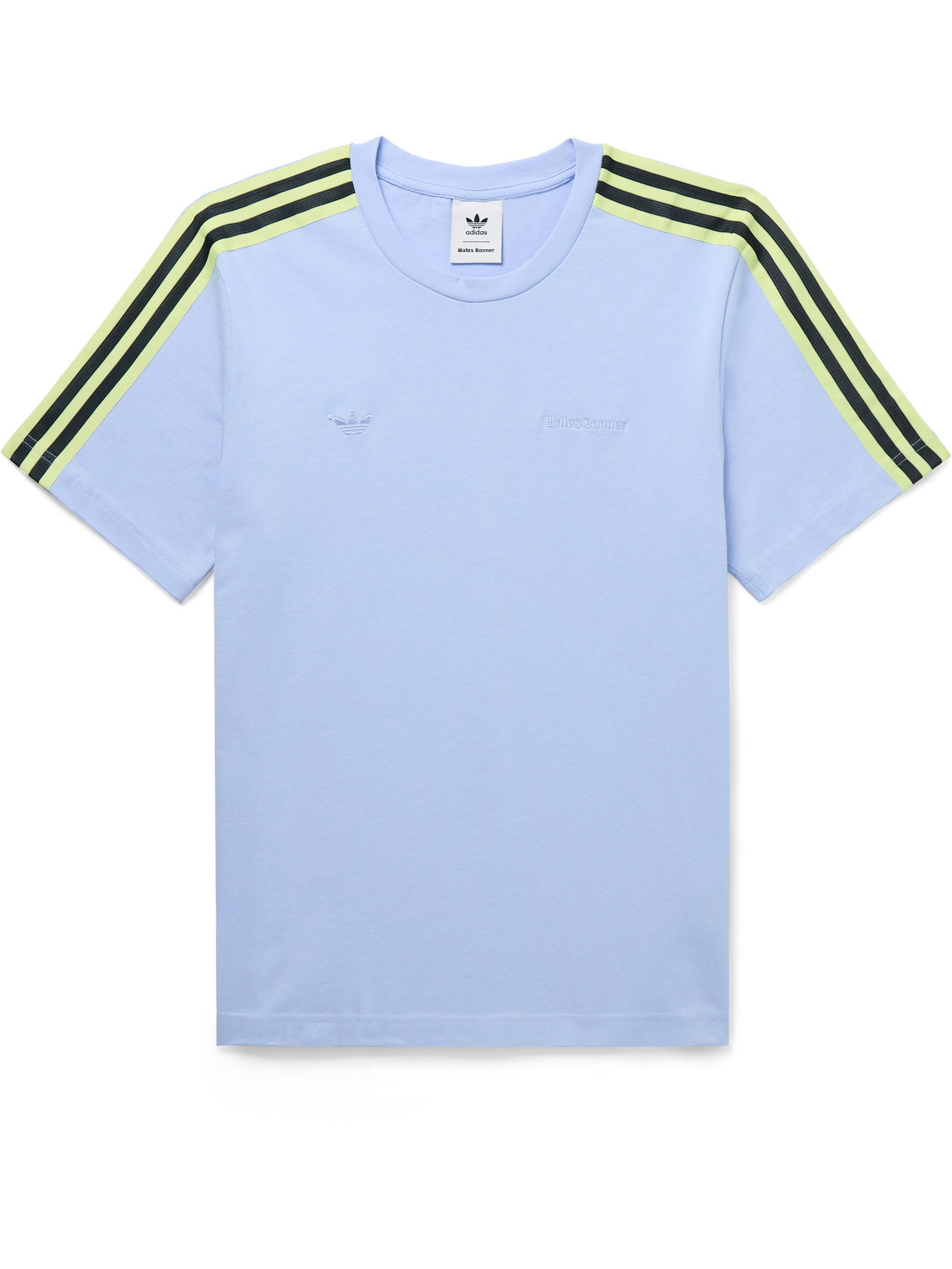 Wales Bonner Webbing-Trimmed Embroidered Organic Cotton-Jersey T-Shirt