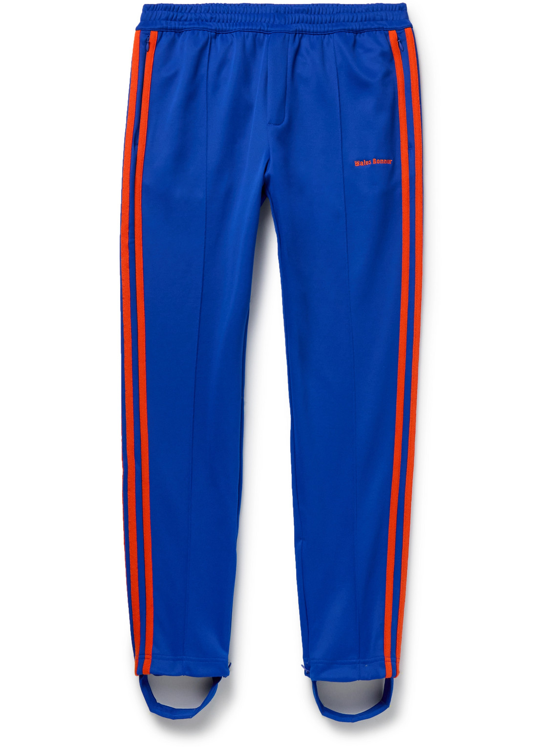 Wales Bonner Straight-Leg Logo-Embroidered Striped Recycled-Jersey Track Pants