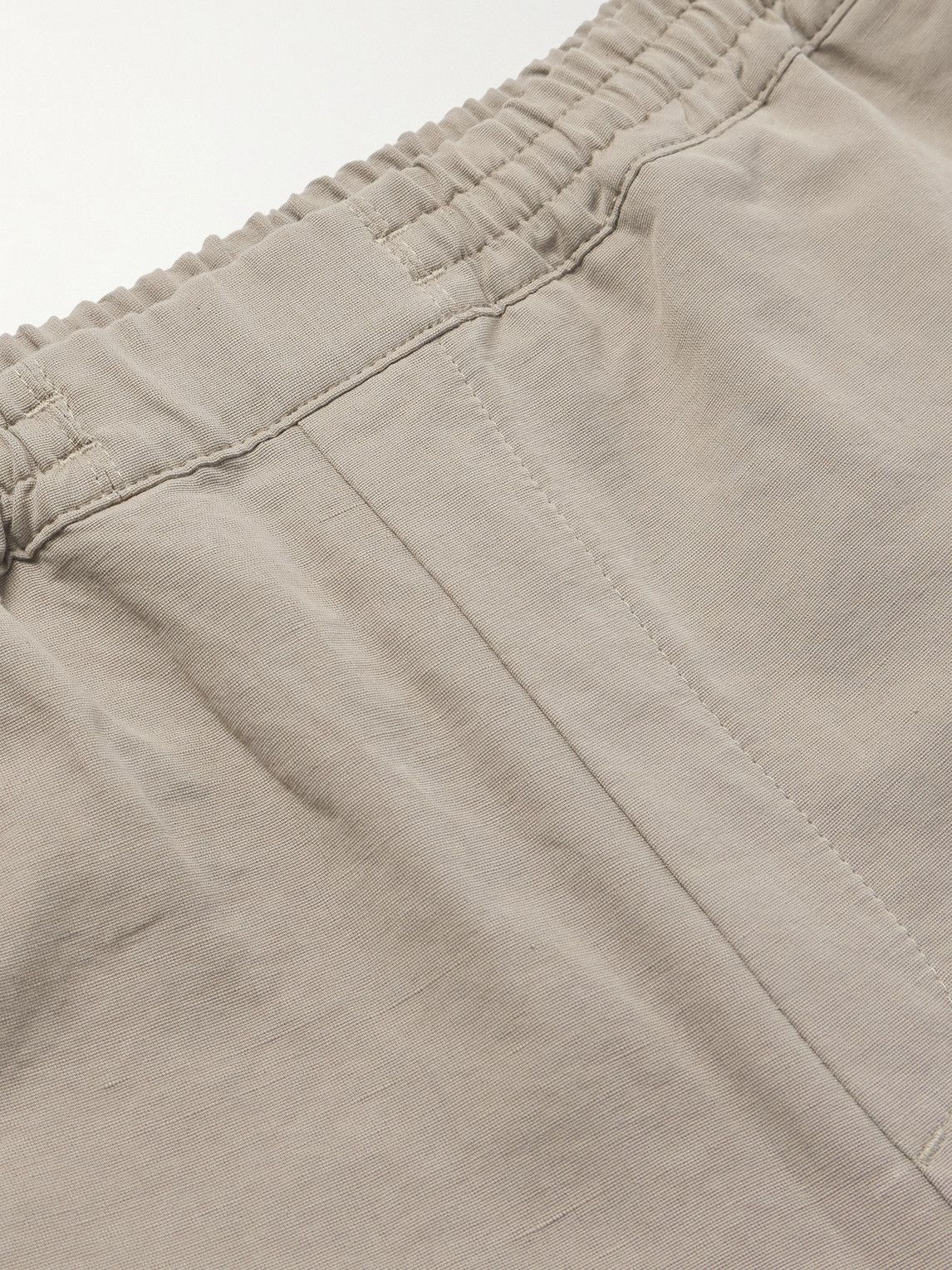 Shop A Kind Of Guise Banasa Straight-leg Cotton And Linen-blend Trousers In Gray