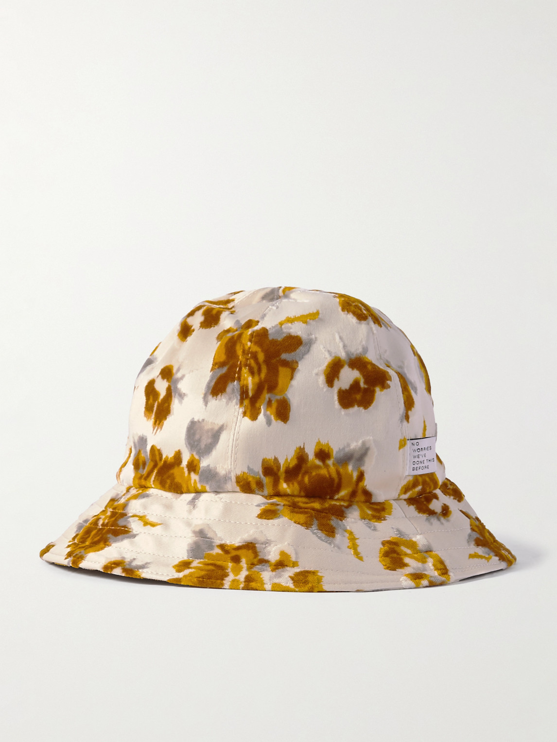 Shop A Kind Of Guise Hila Flocked Cotton-twill Bucket Hat In Multi