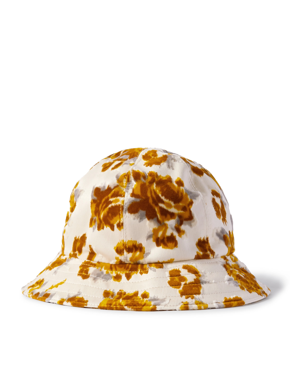 Hila Flocked Cotton-Twill Bucket Hat