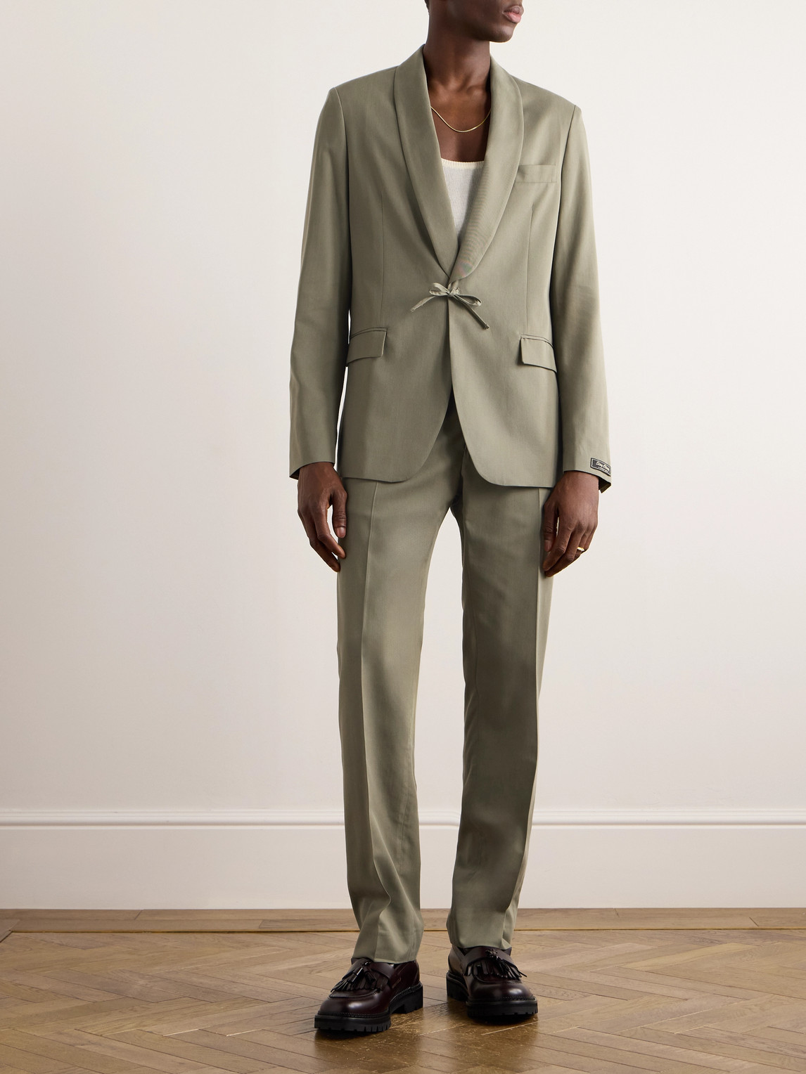 Shop A Kind Of Guise Shinji Lyocell And Cotton-blend Suit Jacket In Green