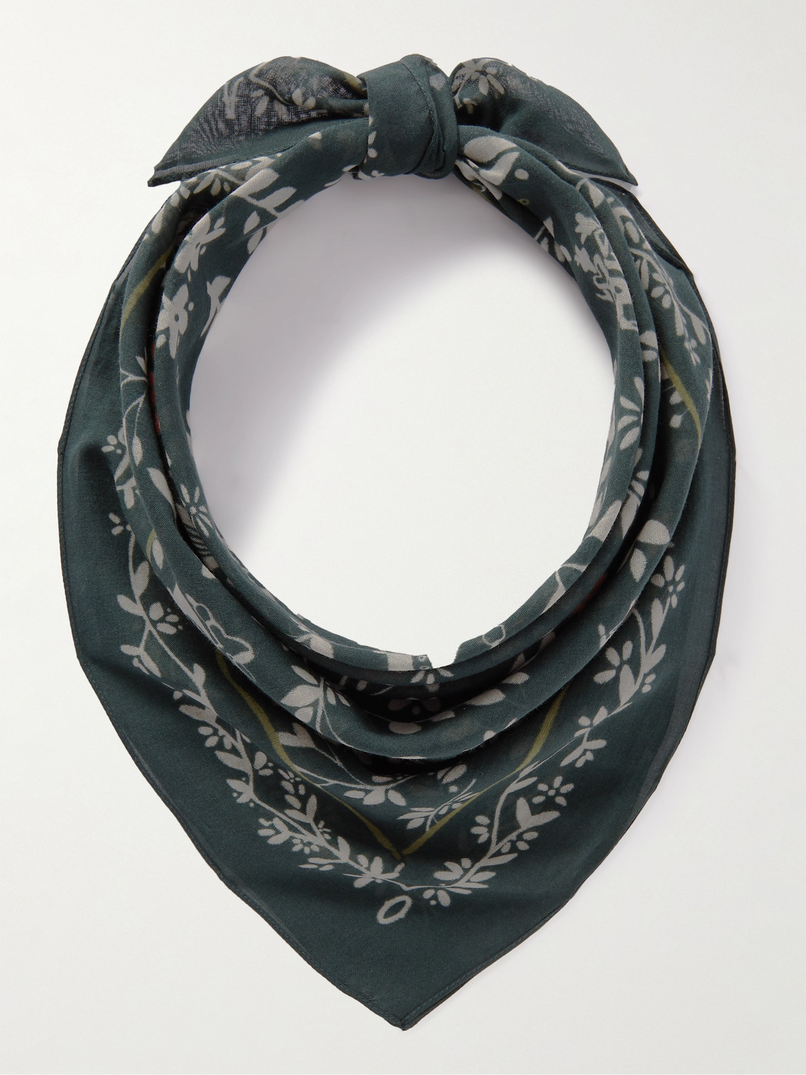 Shop A Kind Of Guise Bedri Printed Cotton-voile Bandana In Black