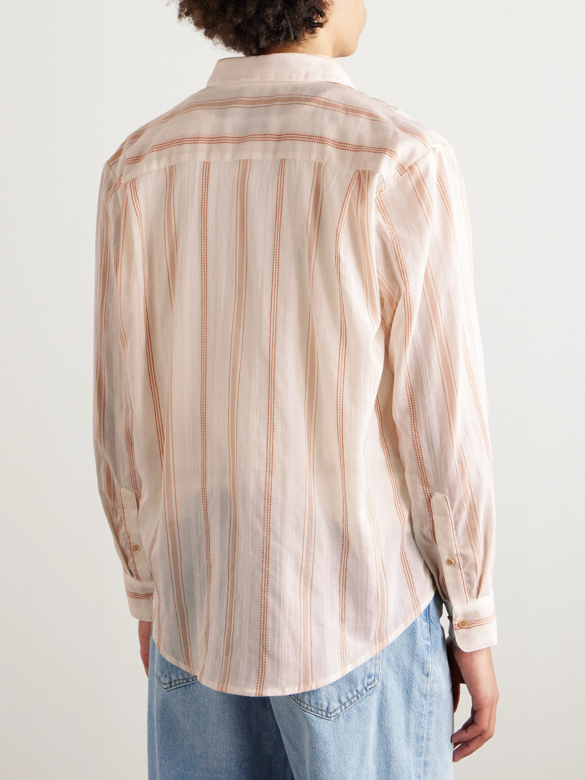 Shop A Kind Of Guise Fulvio Striped Cotton Shirt In White