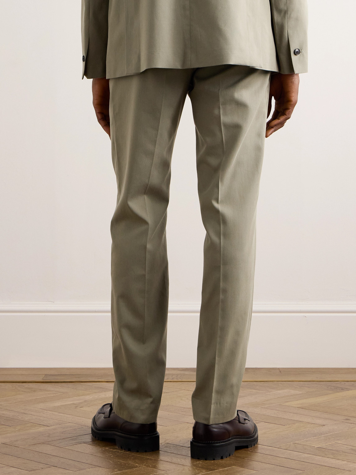 Shop A Kind Of Guise Lyocell And Cotton-blend Twill Suit Trousers In Green