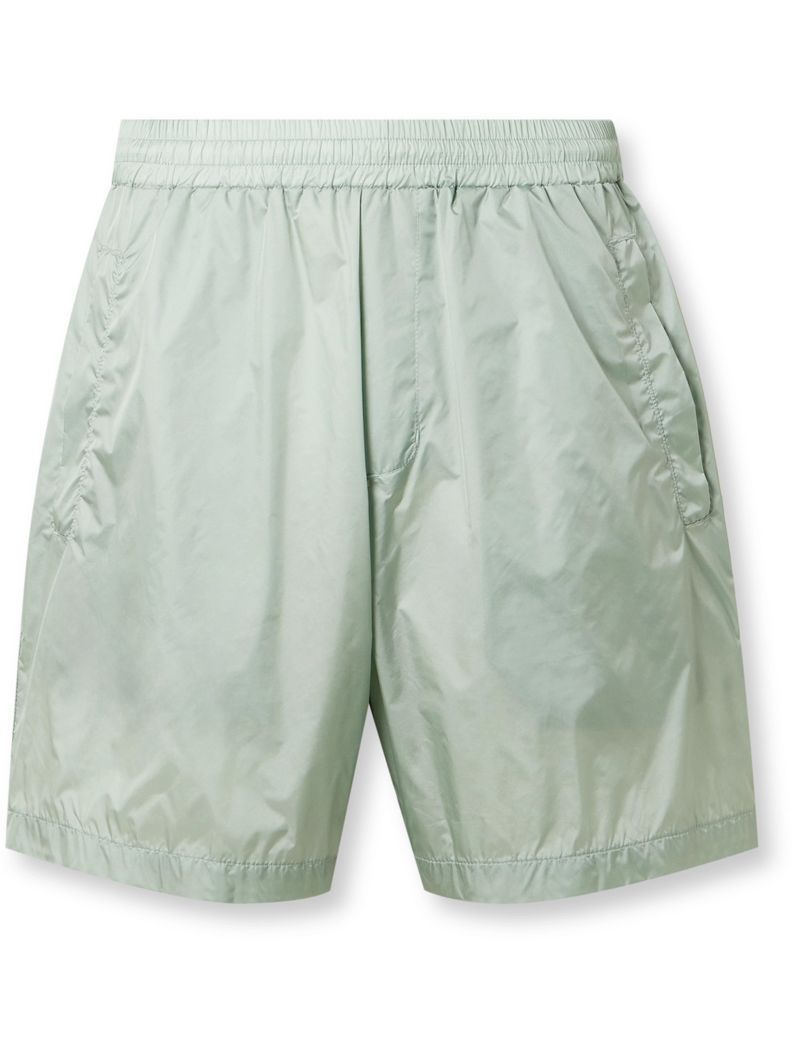 Amomento Straight-leg Nylon Shorts In Green