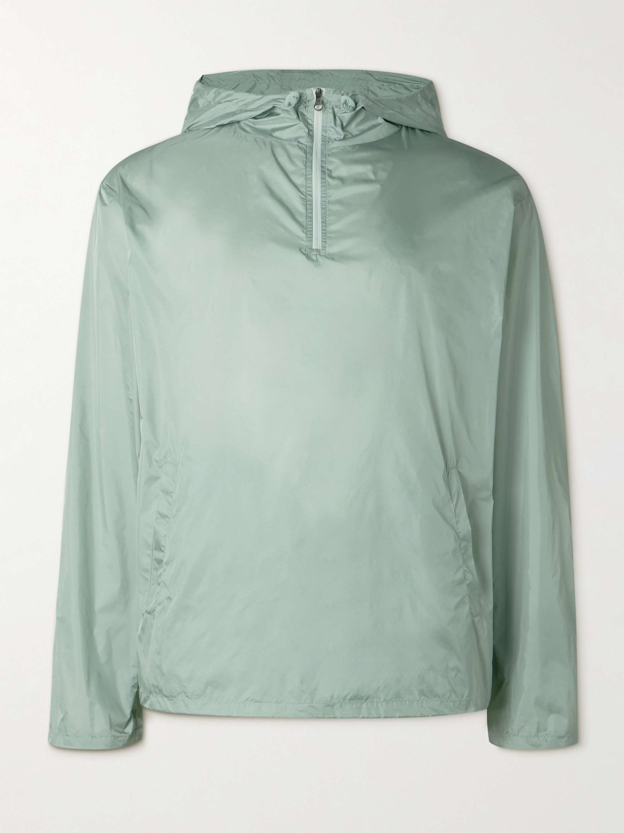 Amomento Glossy Nylon Half Zip-Up Jumper Mint