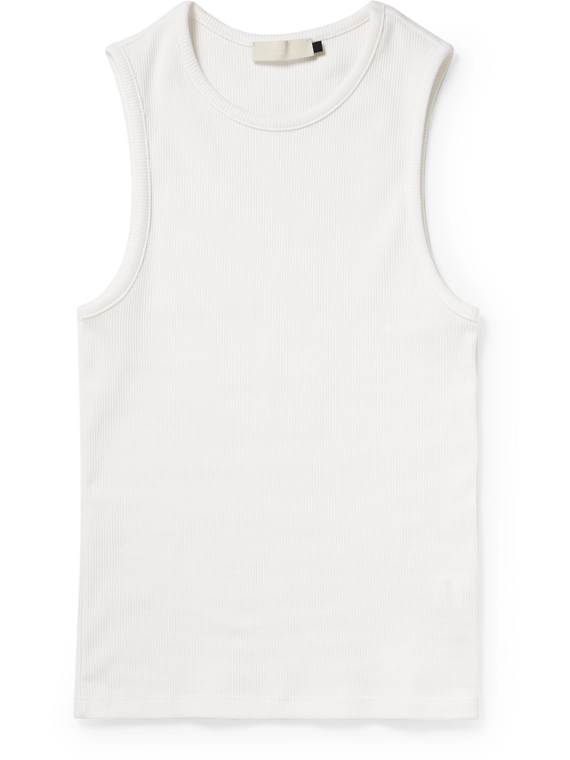 Amomento Slim-fit Ribbed Stretch-jersey Tank Top In White