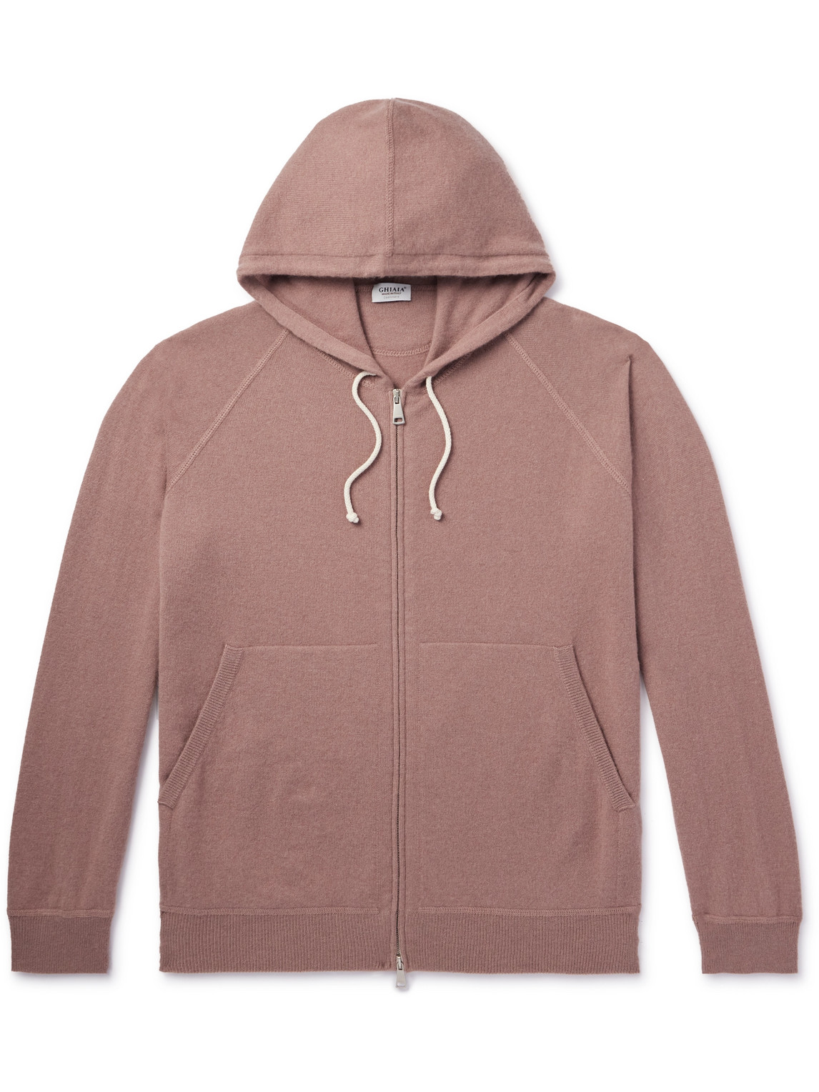 Ghiaia Cashmere Cashmere Zip-up Hoodie In Pink