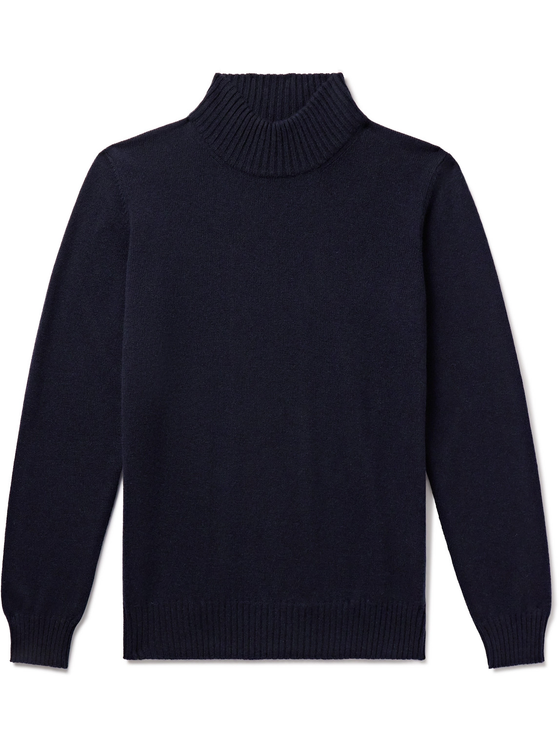 Ghiaia Cashmere Cashmere Mock-neck Sweater In Blue