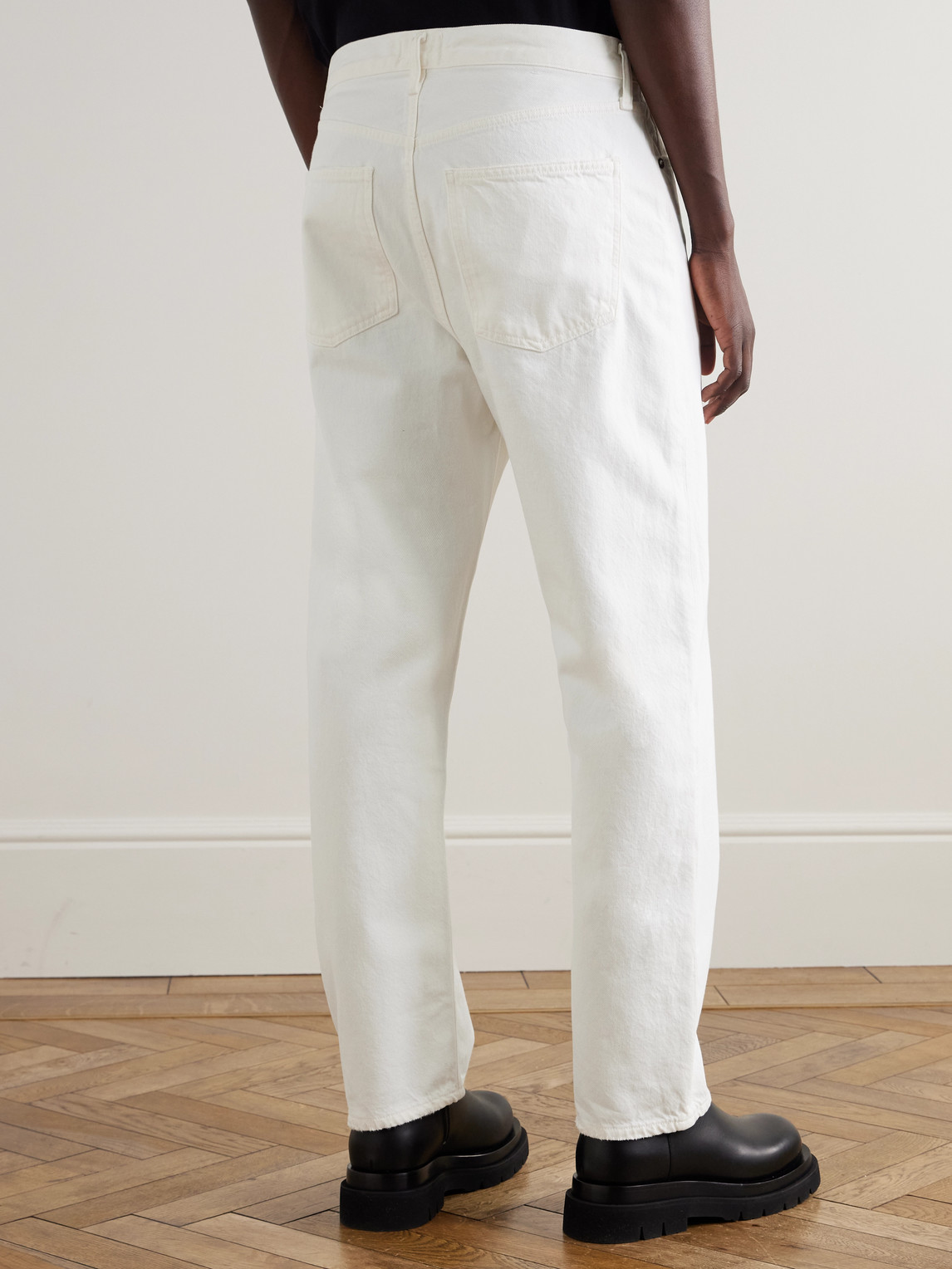 Shop Agolde 90's Straight-leg Distressed Jeans In White