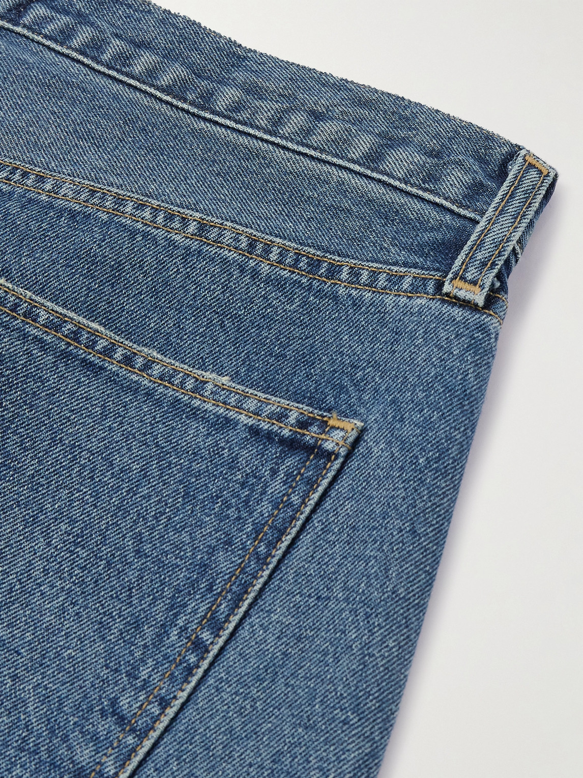 Agolde Blue Five-pocket Jeans With Lightened Effect In Regenerative Cotton Man In Blue
