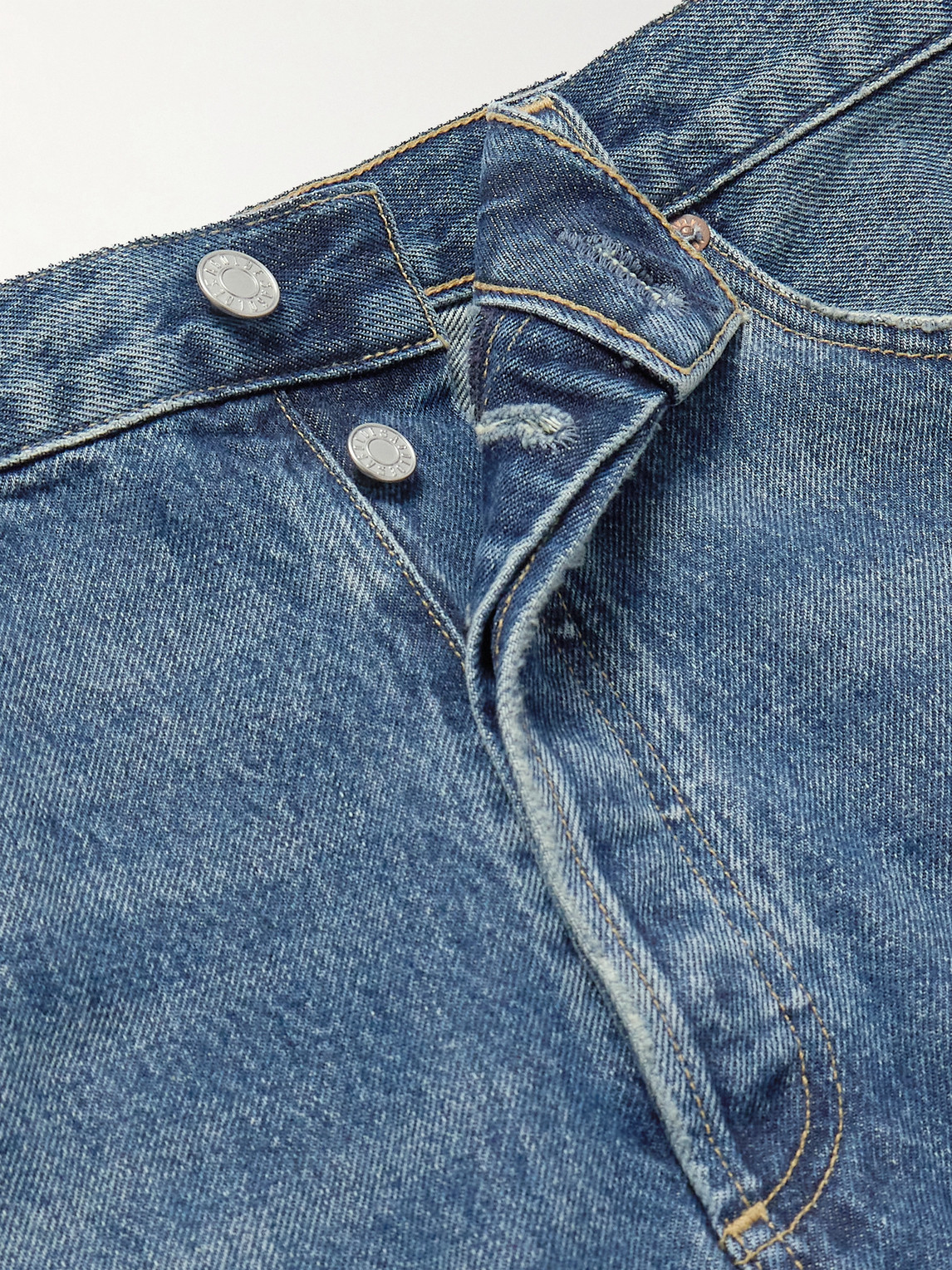 Agolde Blue Five-pocket Jeans With Lightened Effect In Regenerative Cotton Man In Blue
