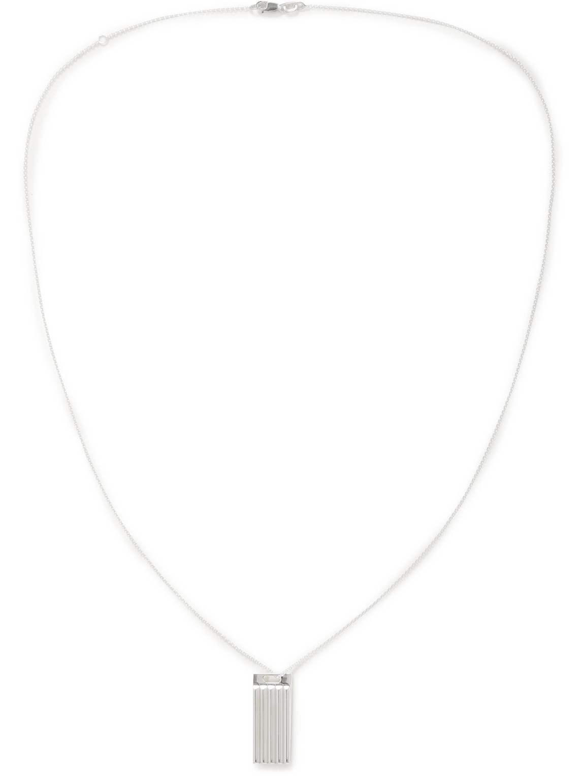 Le Gramme Godron 8g Sterling Silver Necklace In White