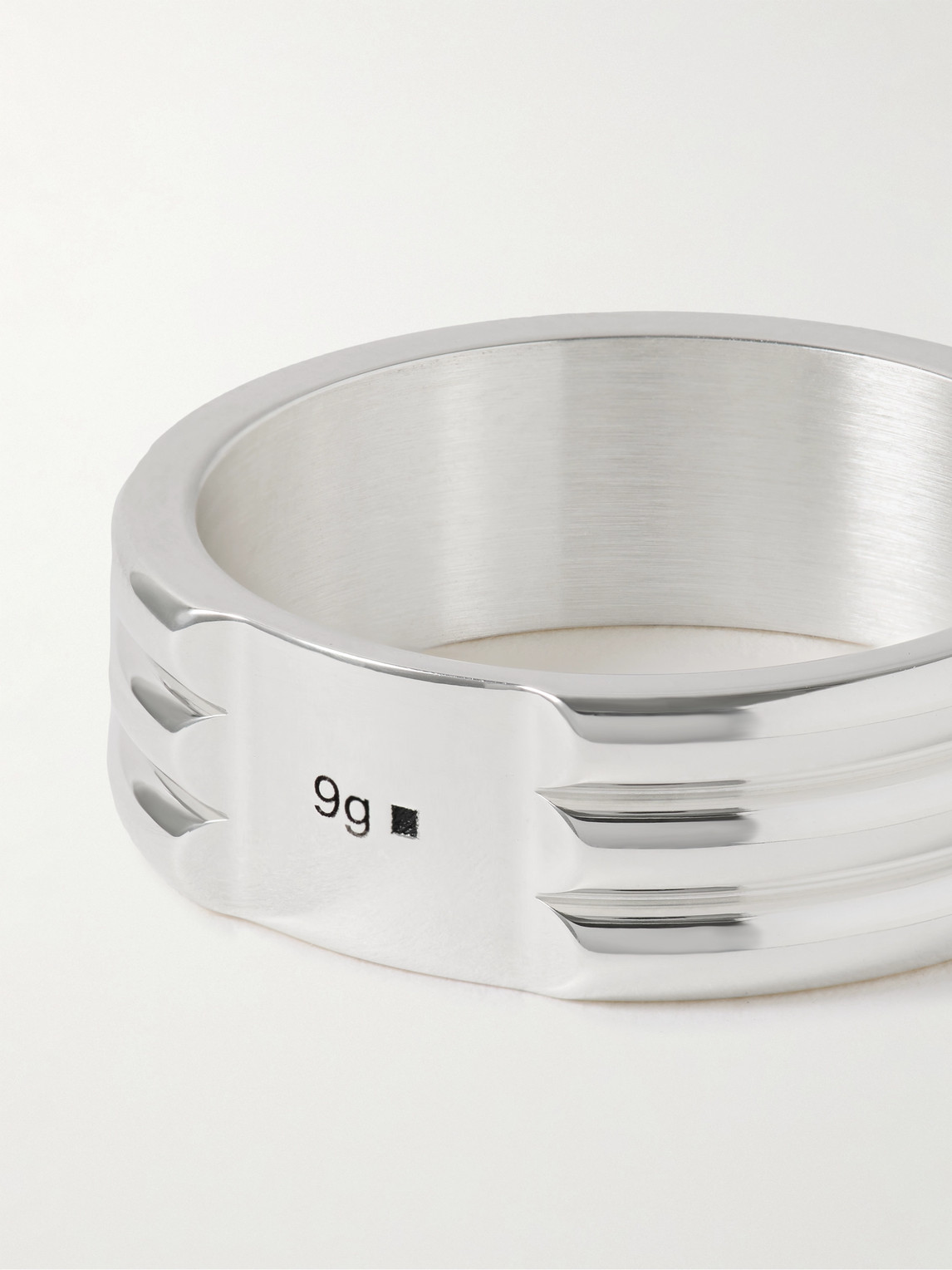 Le Gramme Godron 9g Recycled Sterling Silver Ring In Silver