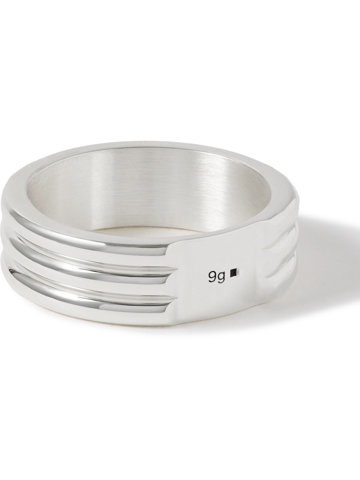 Le Gramme Godron 9g Recycled Sterling Silver Ring In Silver