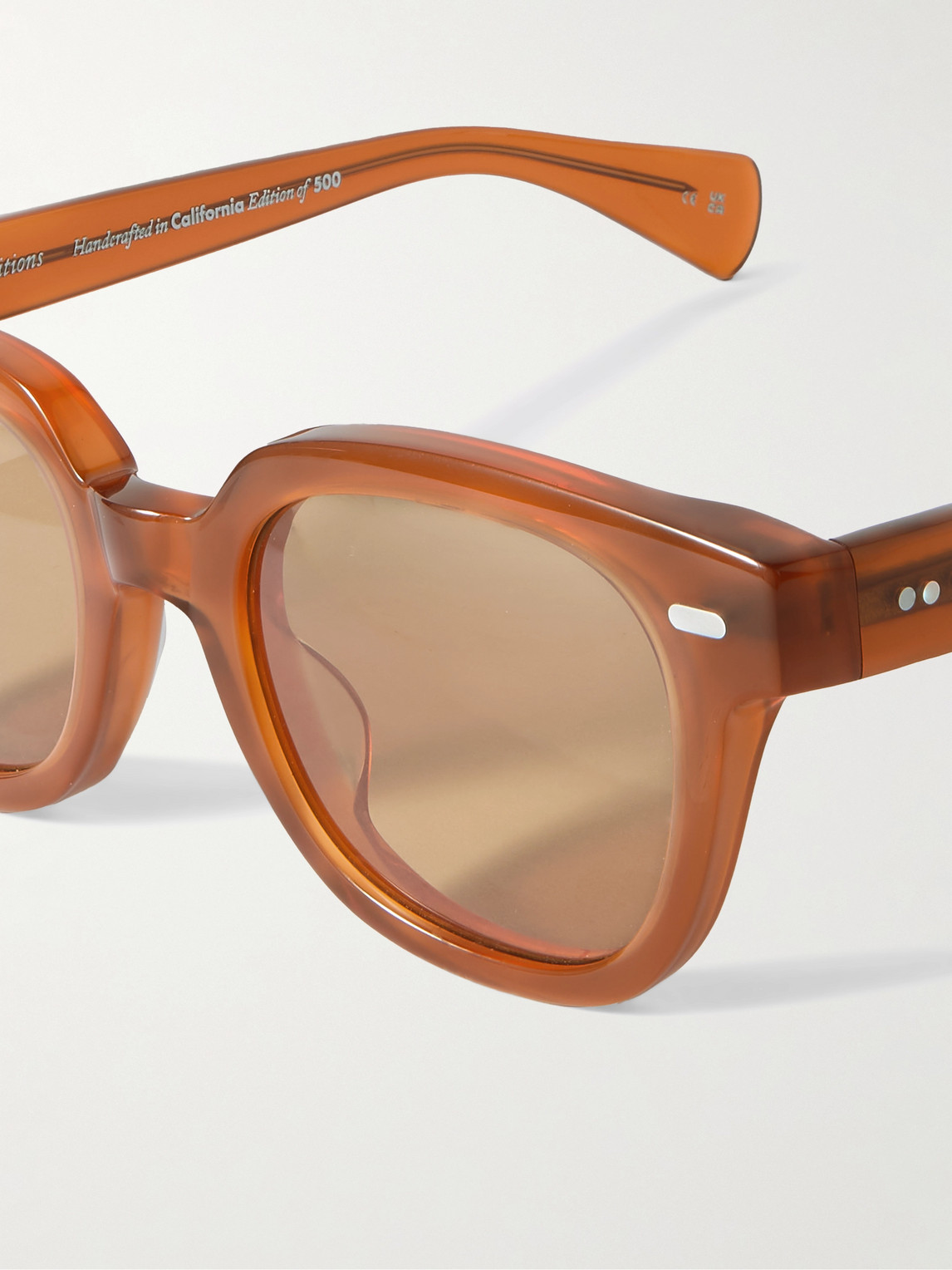 Shop Garrett Leight California Optical Glco Josh Peskowitz D-frame Acetate Sunglasses In Orange