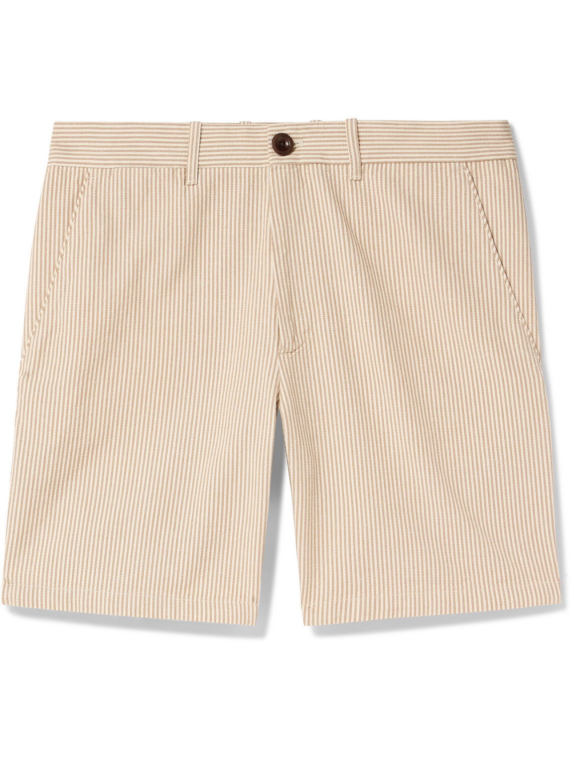 Slim-Fit Straight-Leg Striped Cotton Bermuda Shorts