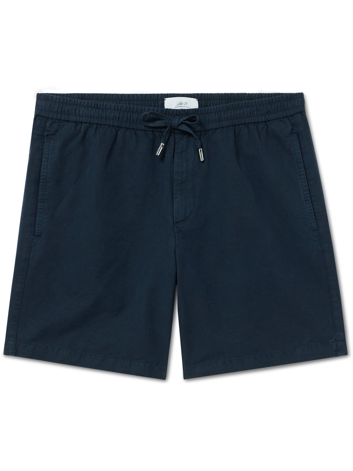 Straight-Leg Cotton and Linen-Blend Drawstring Shorts