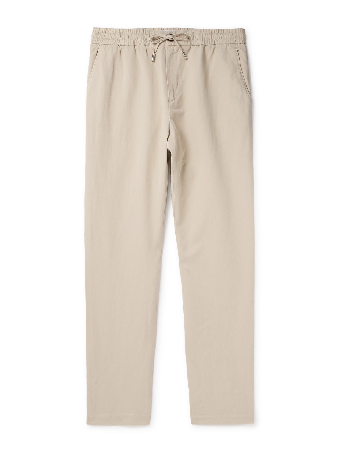 James Straight-Leg Cotton and Linen-Blend Twill Drawstring Trousers