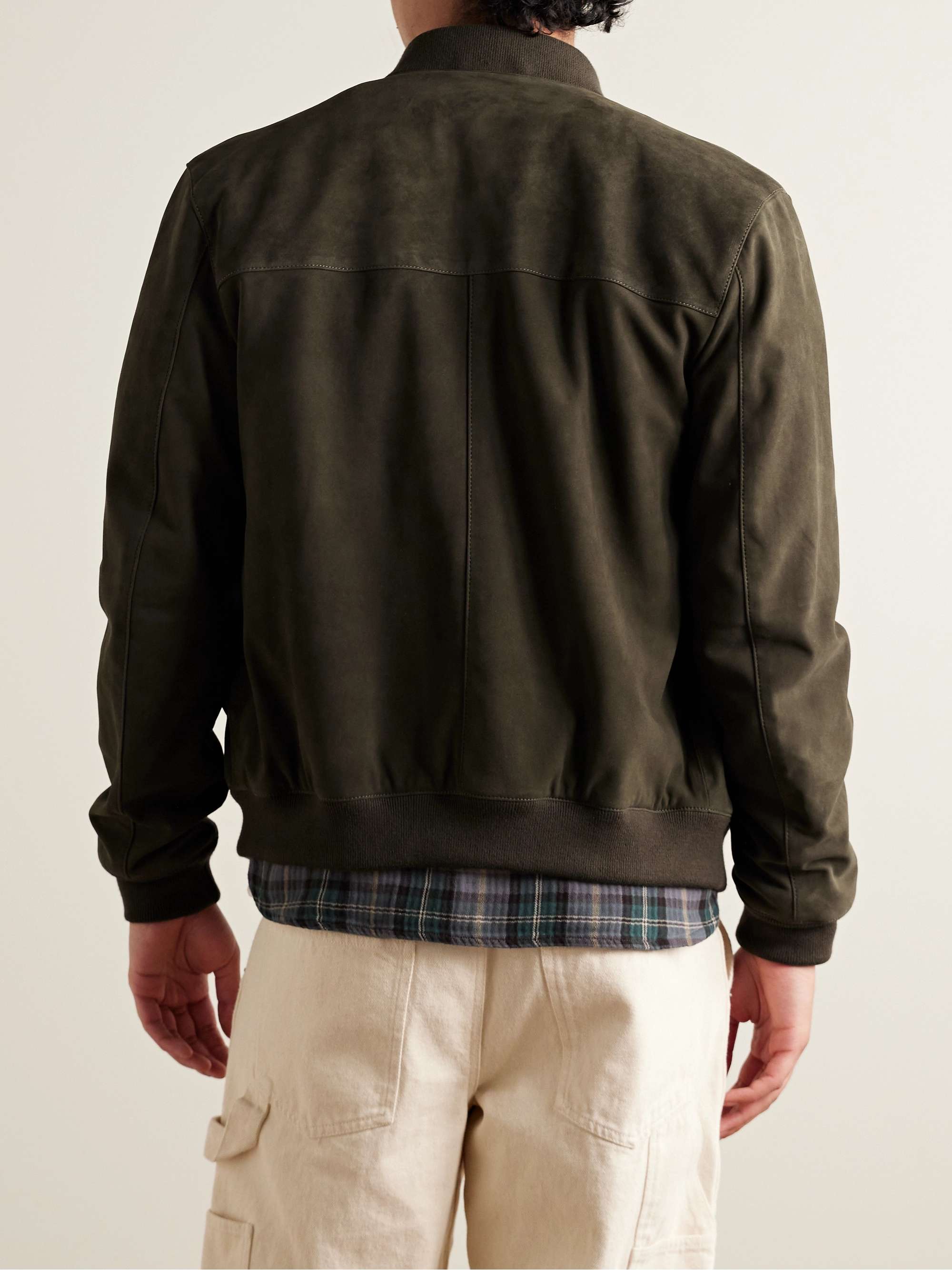 MR P. Suede Bomber Jacket