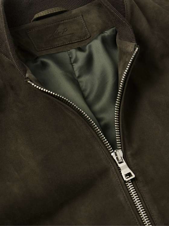 MR P. Suede Bomber Jacket for Men | MR PORTER