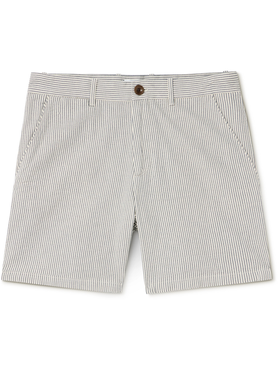 MR P. Slim-Fit Straight-Leg Striped Cotton Bermuda Shorts - Men