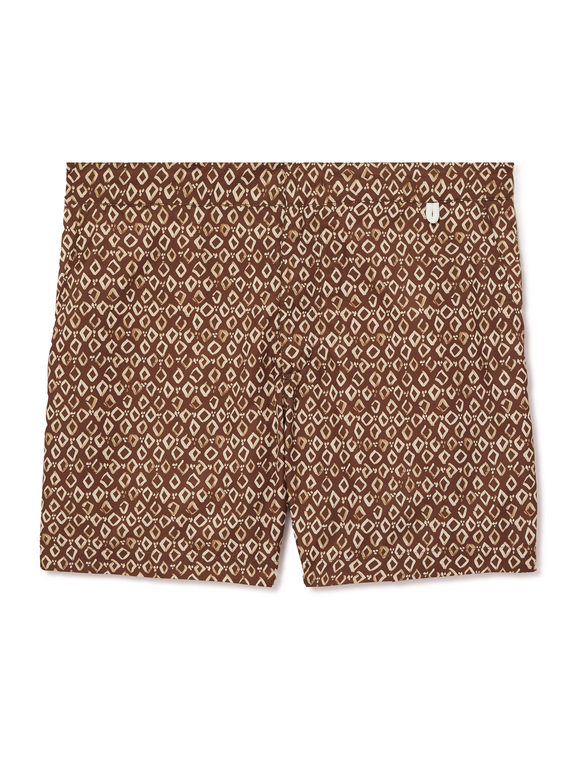 Straight-Leg Mid-Length Printed Swim Shorts