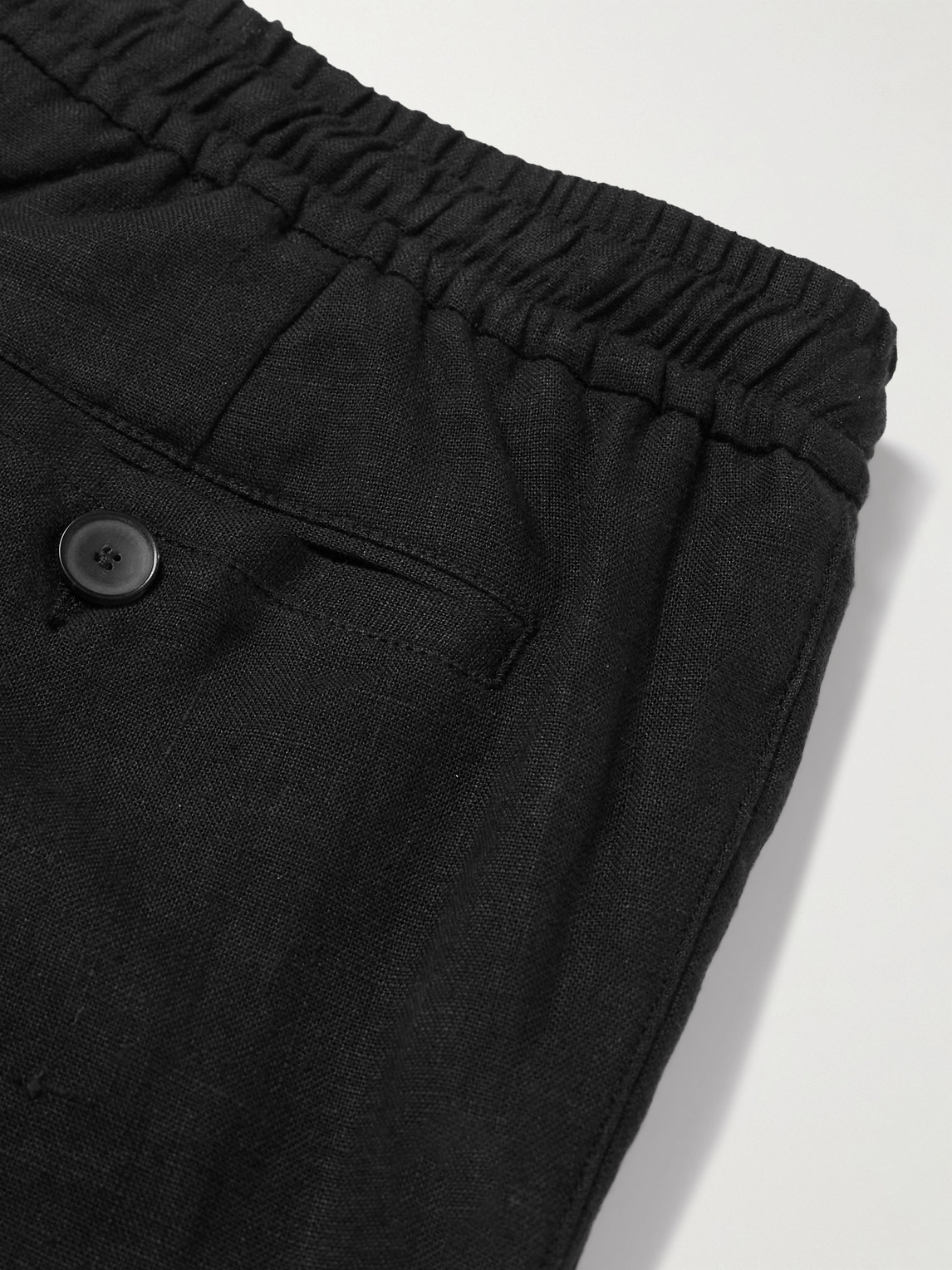 Mr P. - Tapered Linen Drawstring Cargo Trousers