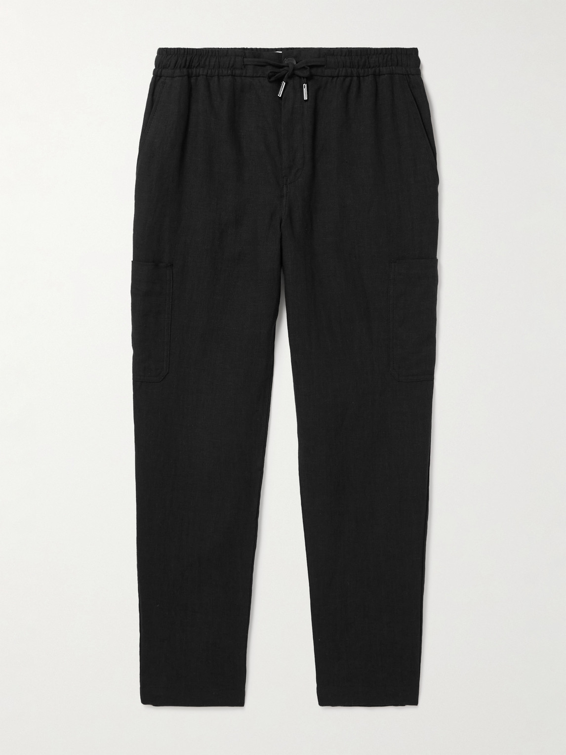 MR P. Tapered Linen Drawstring Cargo Trousers - Men