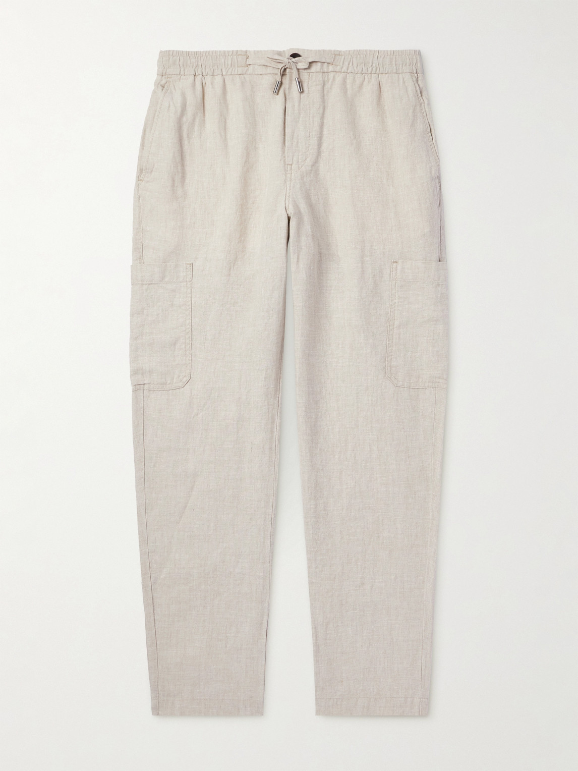 MR P. Tapered Linen Drawstring Cargo Trousers - Men