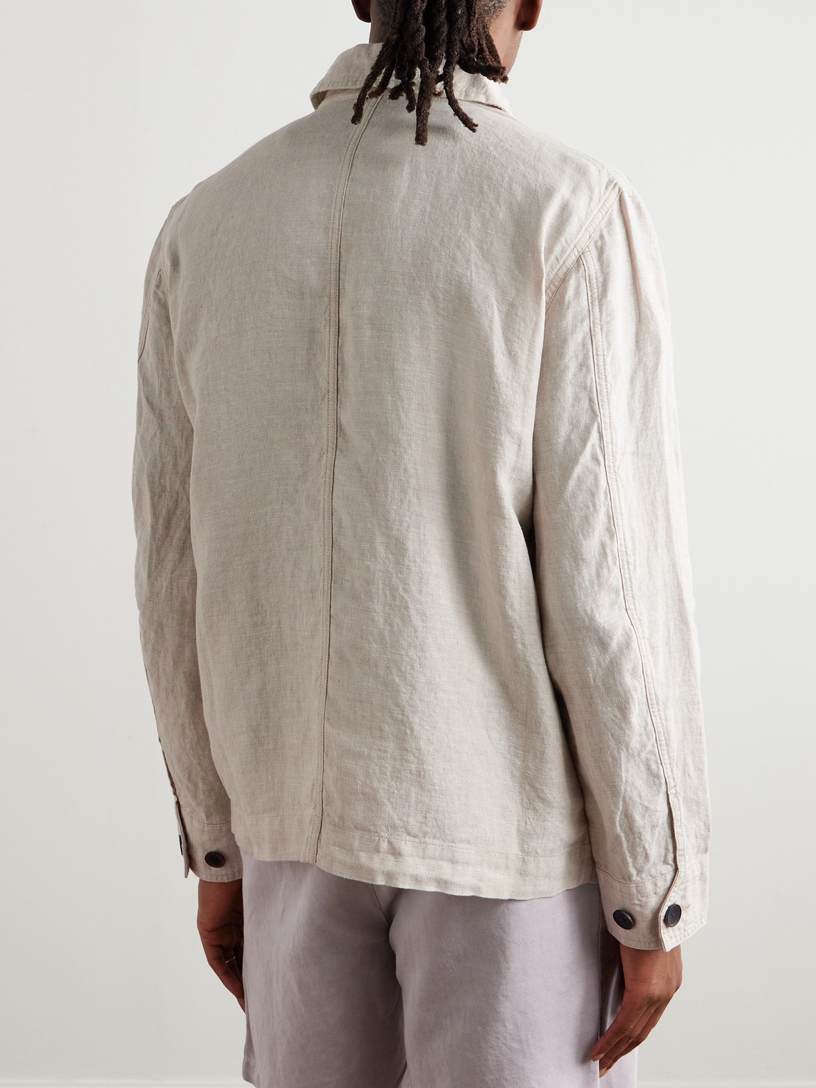  Mr P. - Linen Overshirt - Men - Neutrals - S 