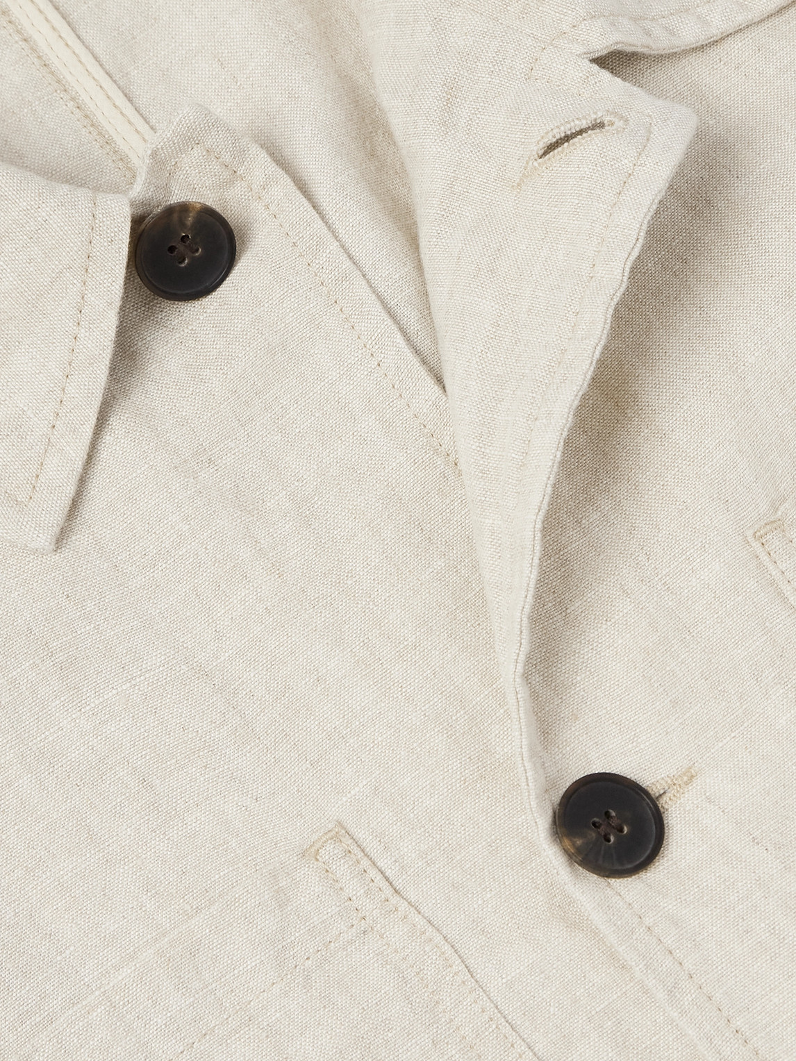 Mr P. - Linen Overshirt - Men - Neutrals - S 