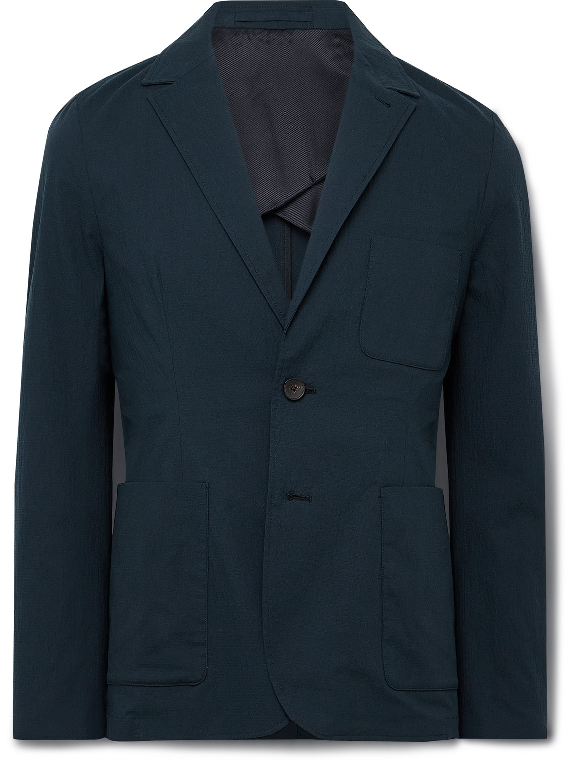 Cotton-Blend Seersucker Suit Jacket