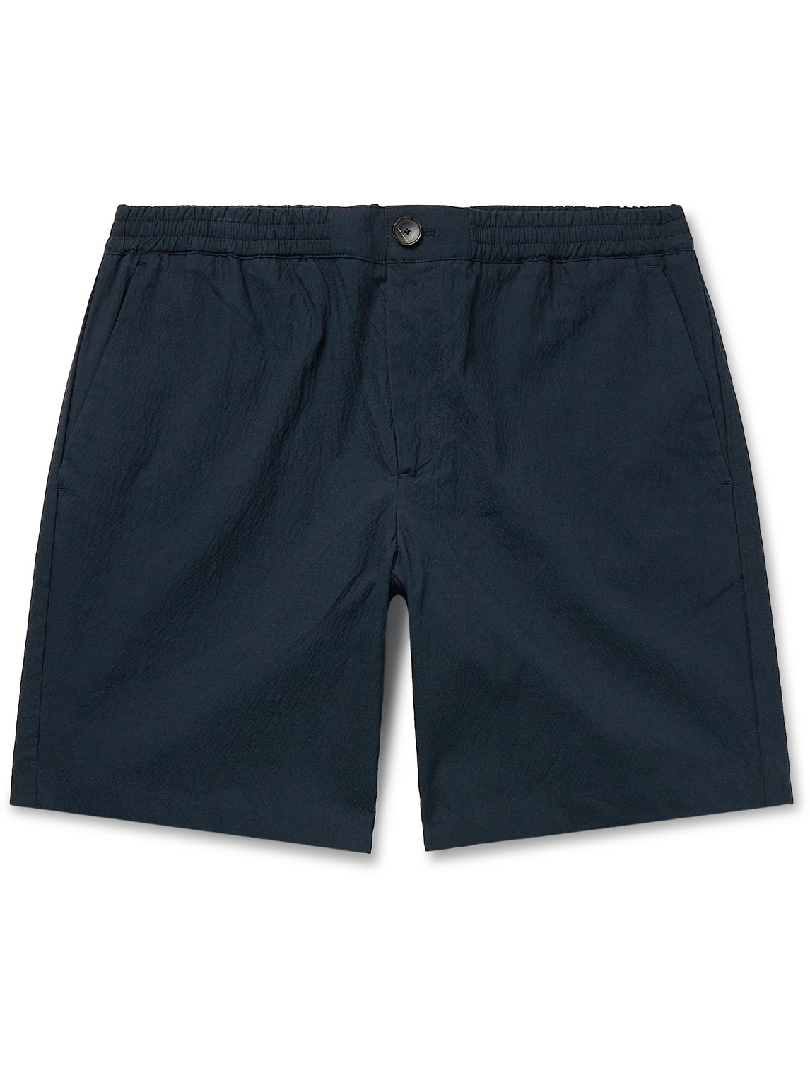 Straight-Leg Cotton-Blend Seersucker Shorts