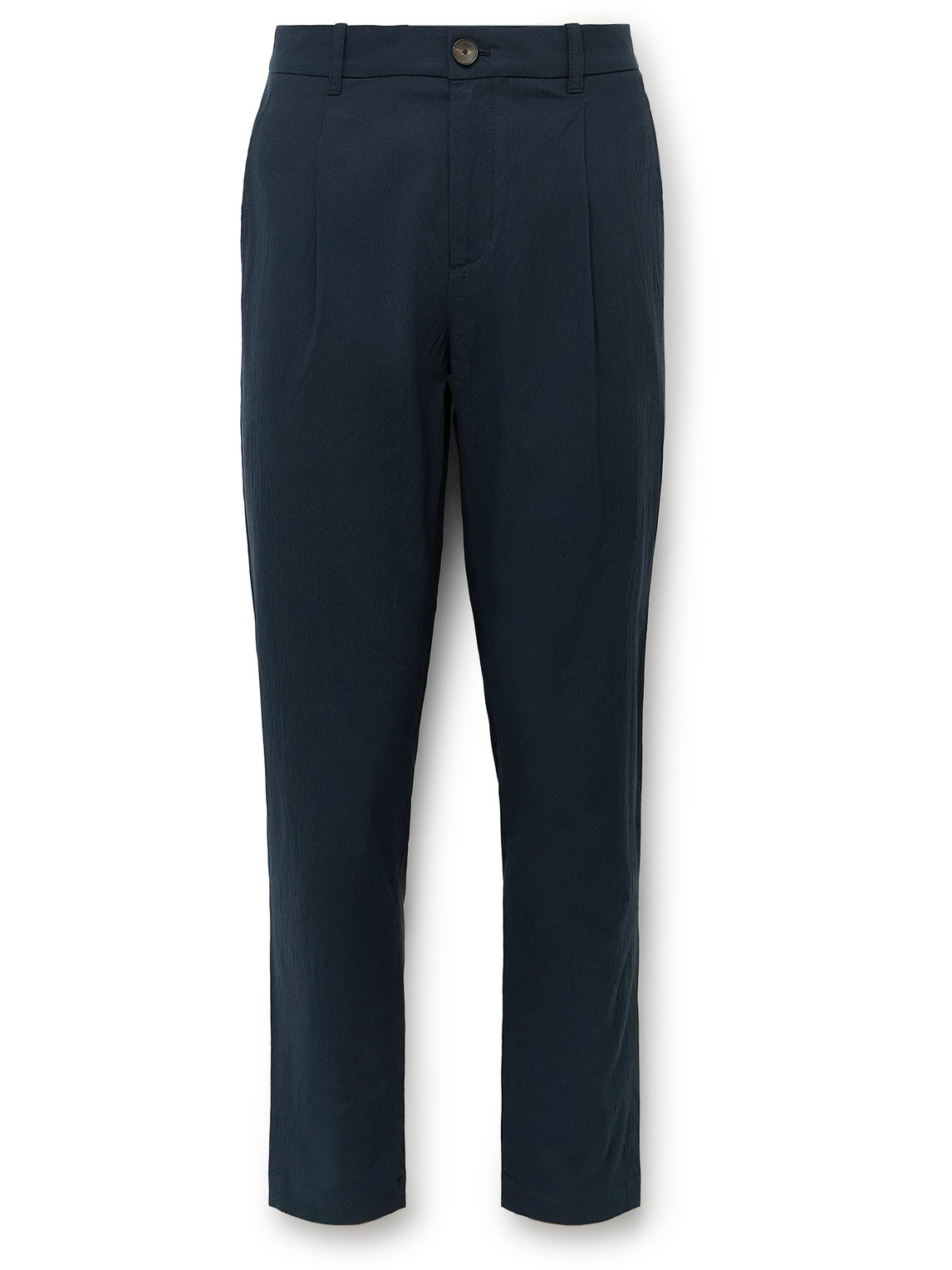 Daniel Slim-Fit Pleated Cotton-Blend Seersucker Suit Trousers