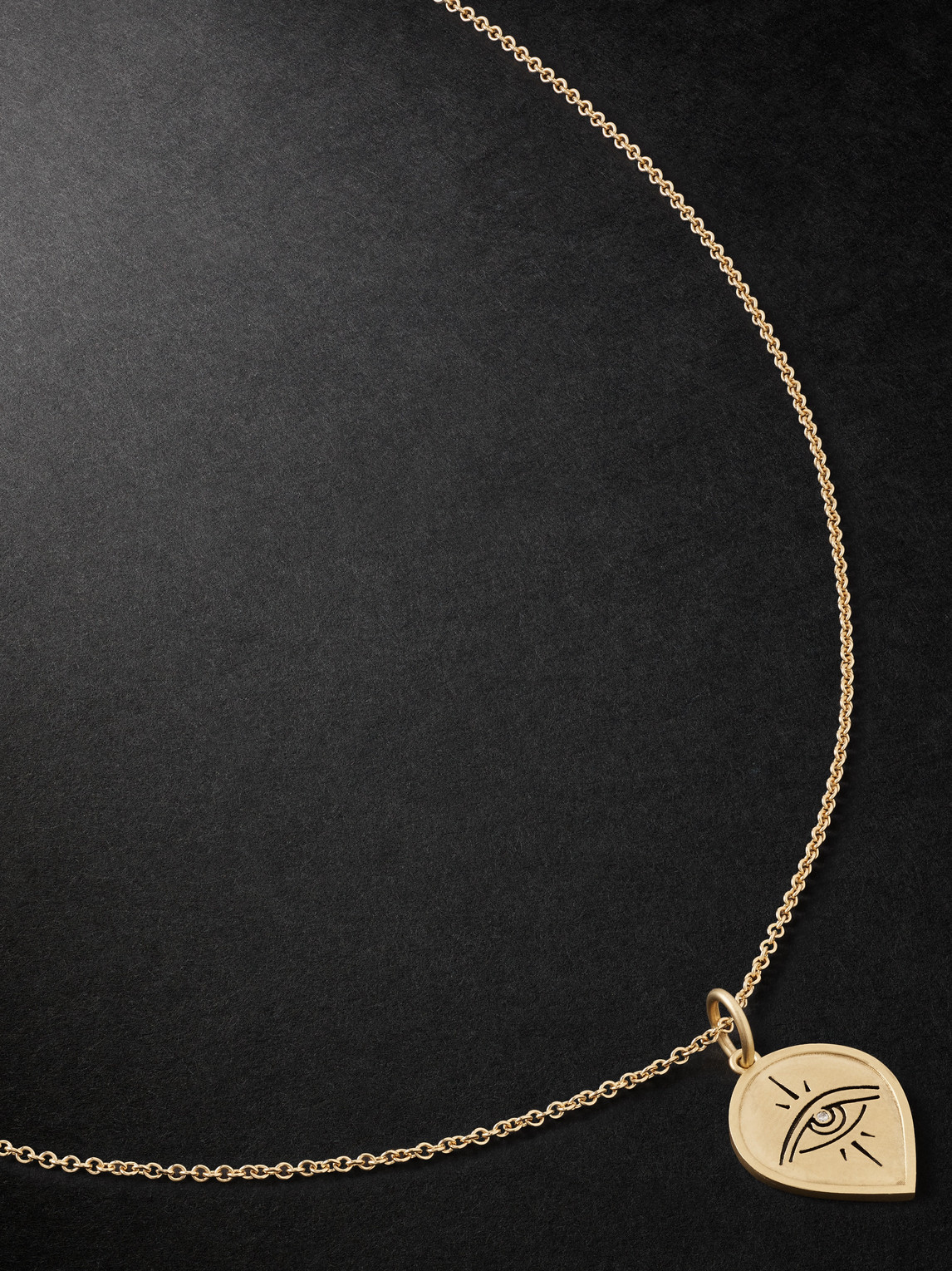 Jacquie Aiche Eye Burst 14-karat Gold Diamond Pendant Necklace In Gray