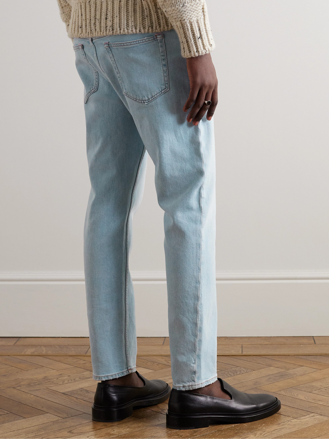 Shop Acne Studios River Slim-fit Stretch-denim Jeans In Blue