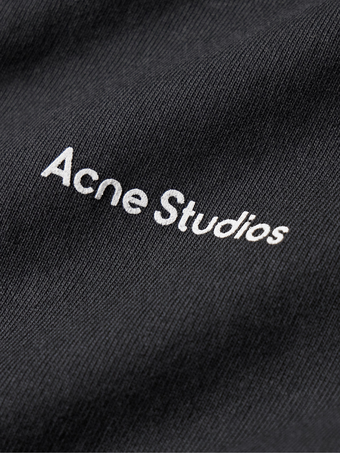Shop Acne Studios Extorr Logo-print Cotton-jersey T-shirt In Black
