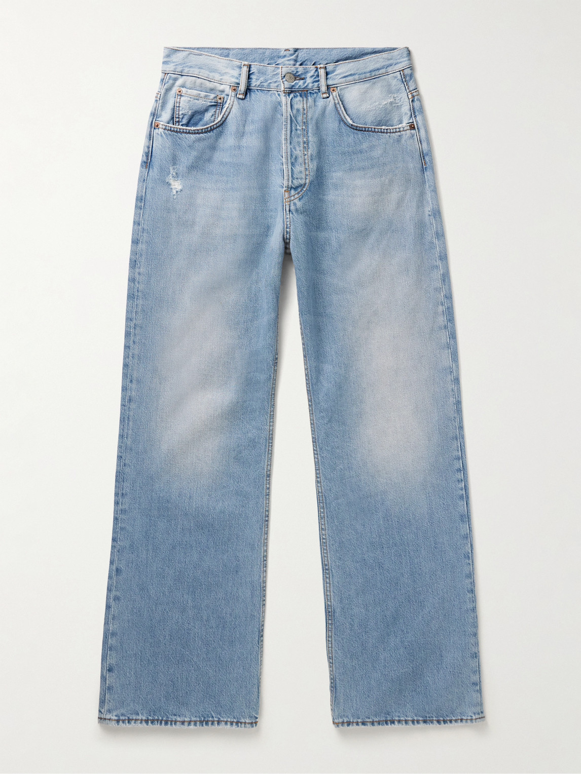 Acne Studios 2021m Flared Distressed Jeans In Blue