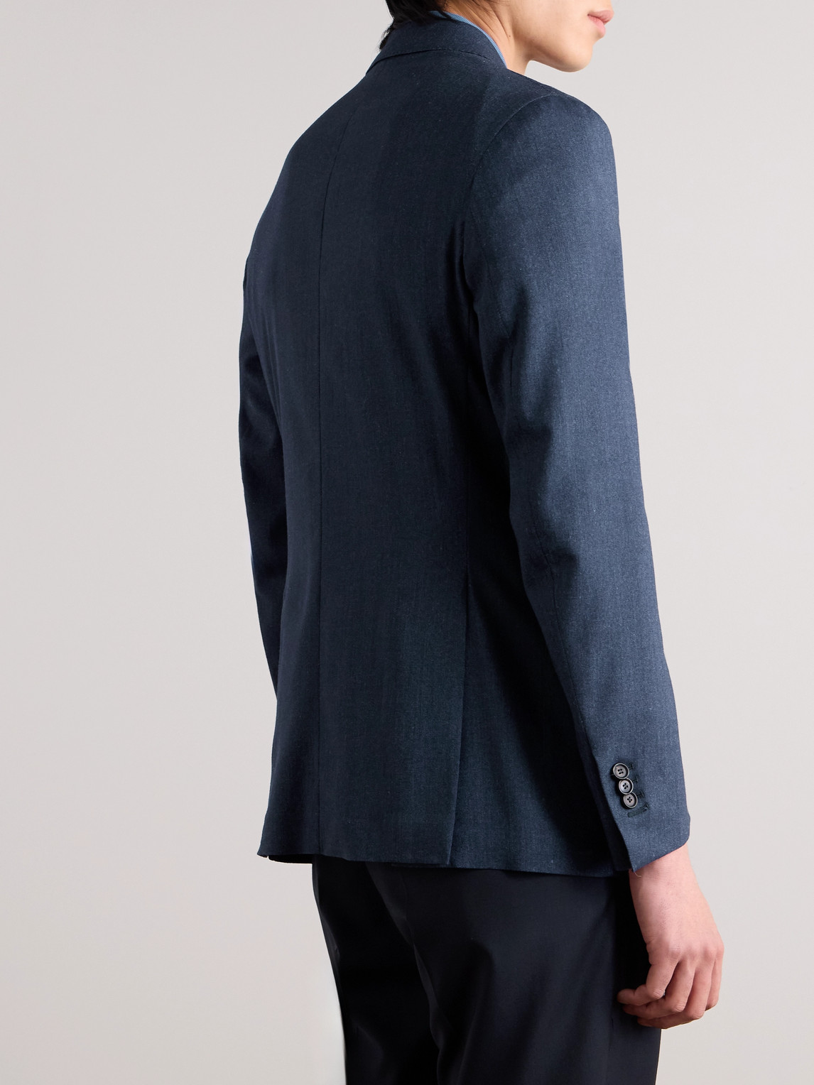 Shop De Petrillo Double-breasted Cashmere-blend Blazer In Blue