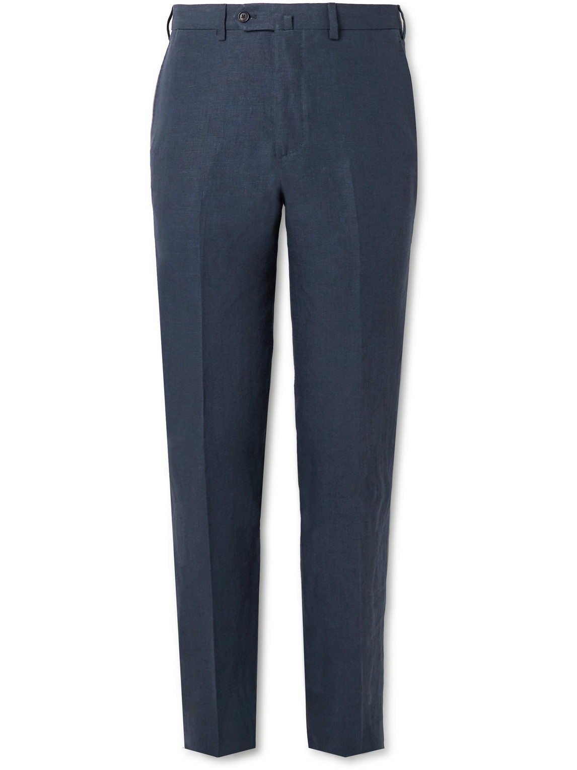 De Petrillo Straight-leg Linen Suit Trousers In Blue