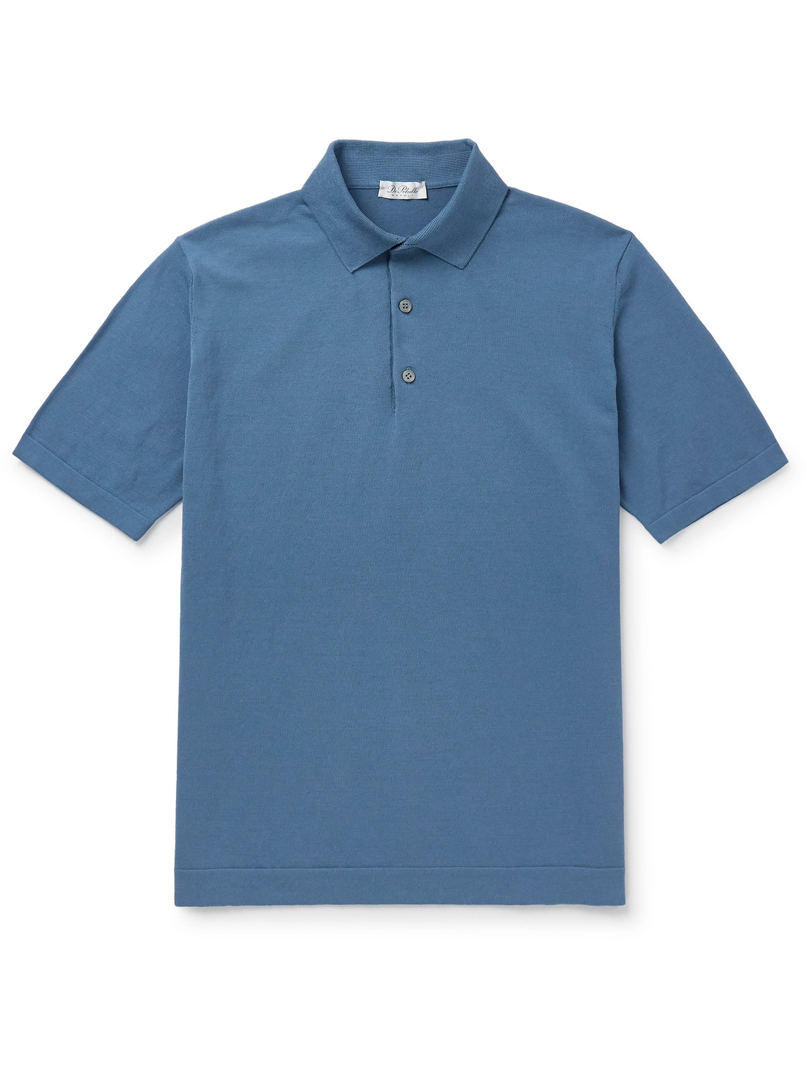 De Petrillo Cotton Polo Shirt In Blue