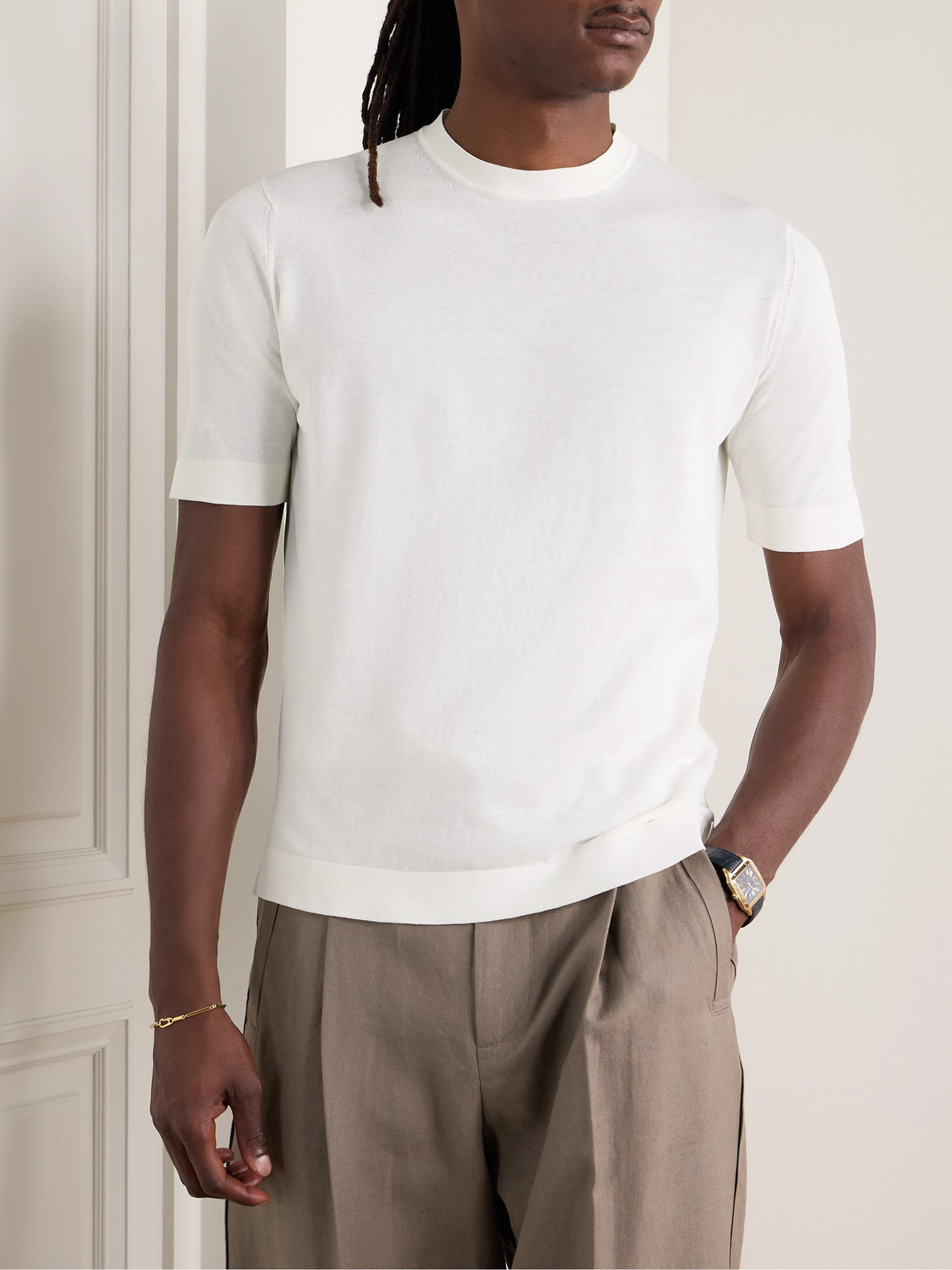 Shop De Petrillo Cotton T-shirt In White