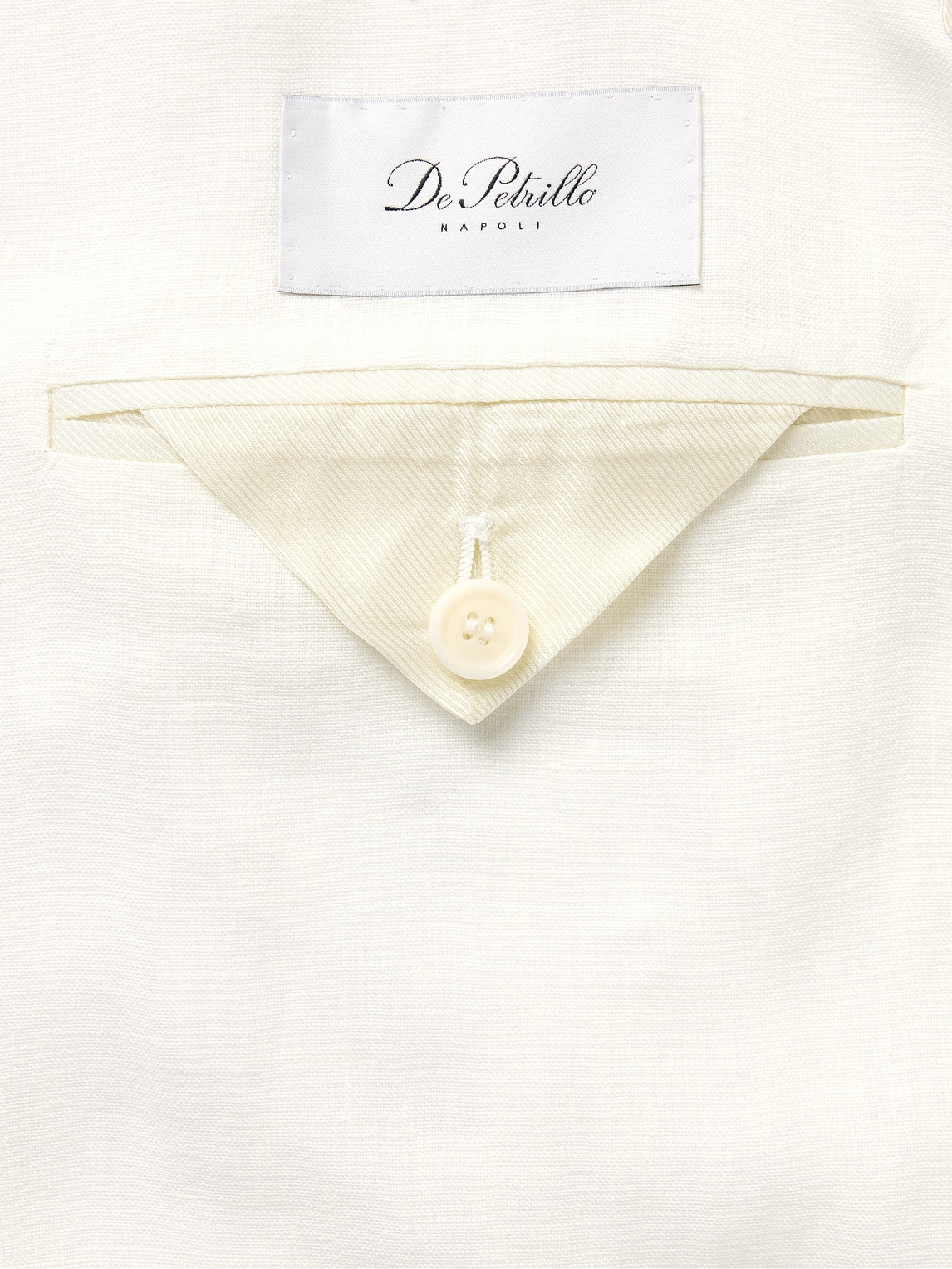 Shop De Petrillo Slim-fit Linen Suit Jacket In White