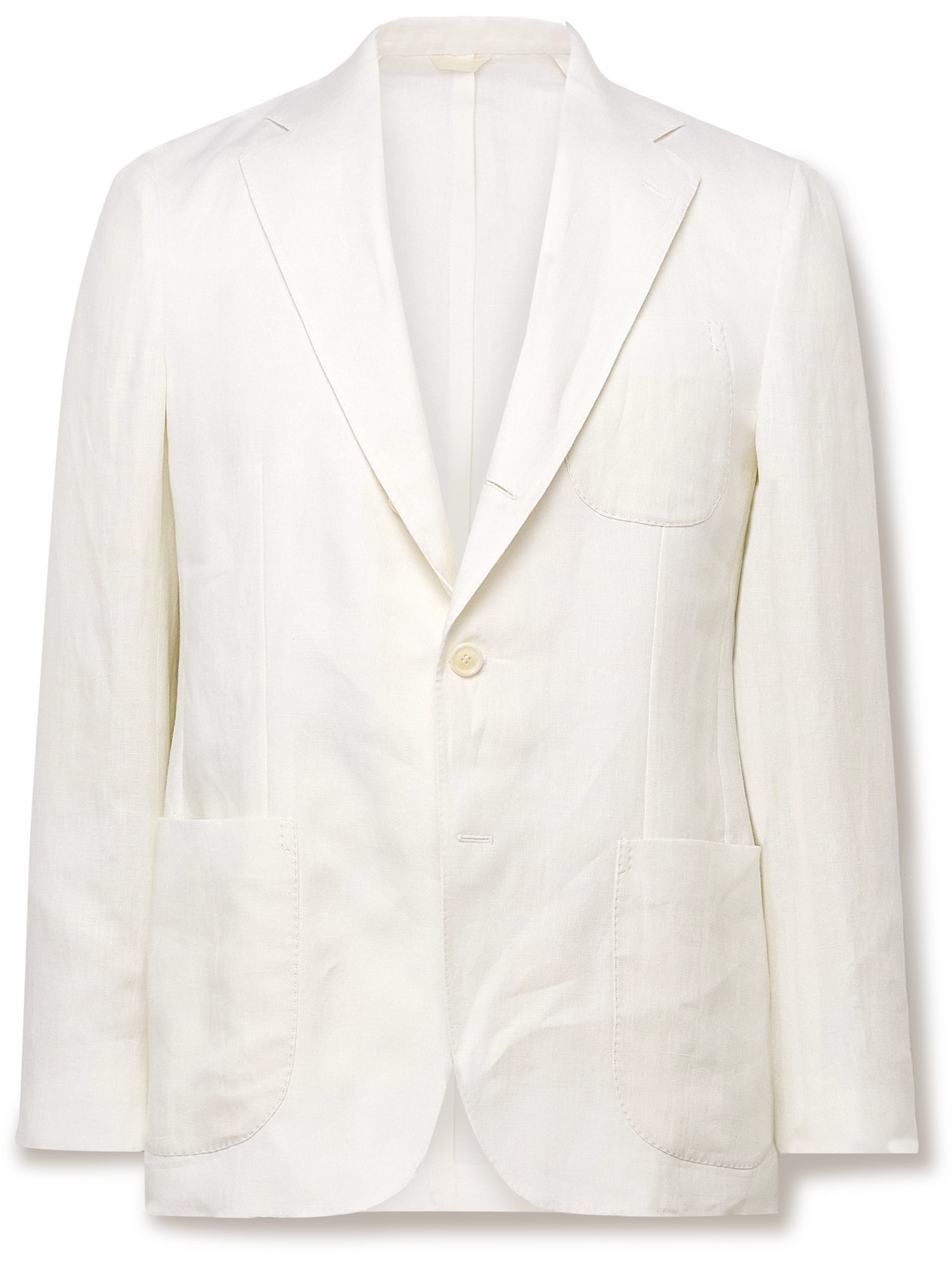 Slim-Fit Linen Suit Jacket