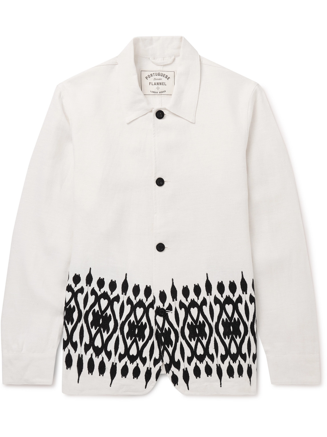 Labura Embroidered Linen Chore Jacket