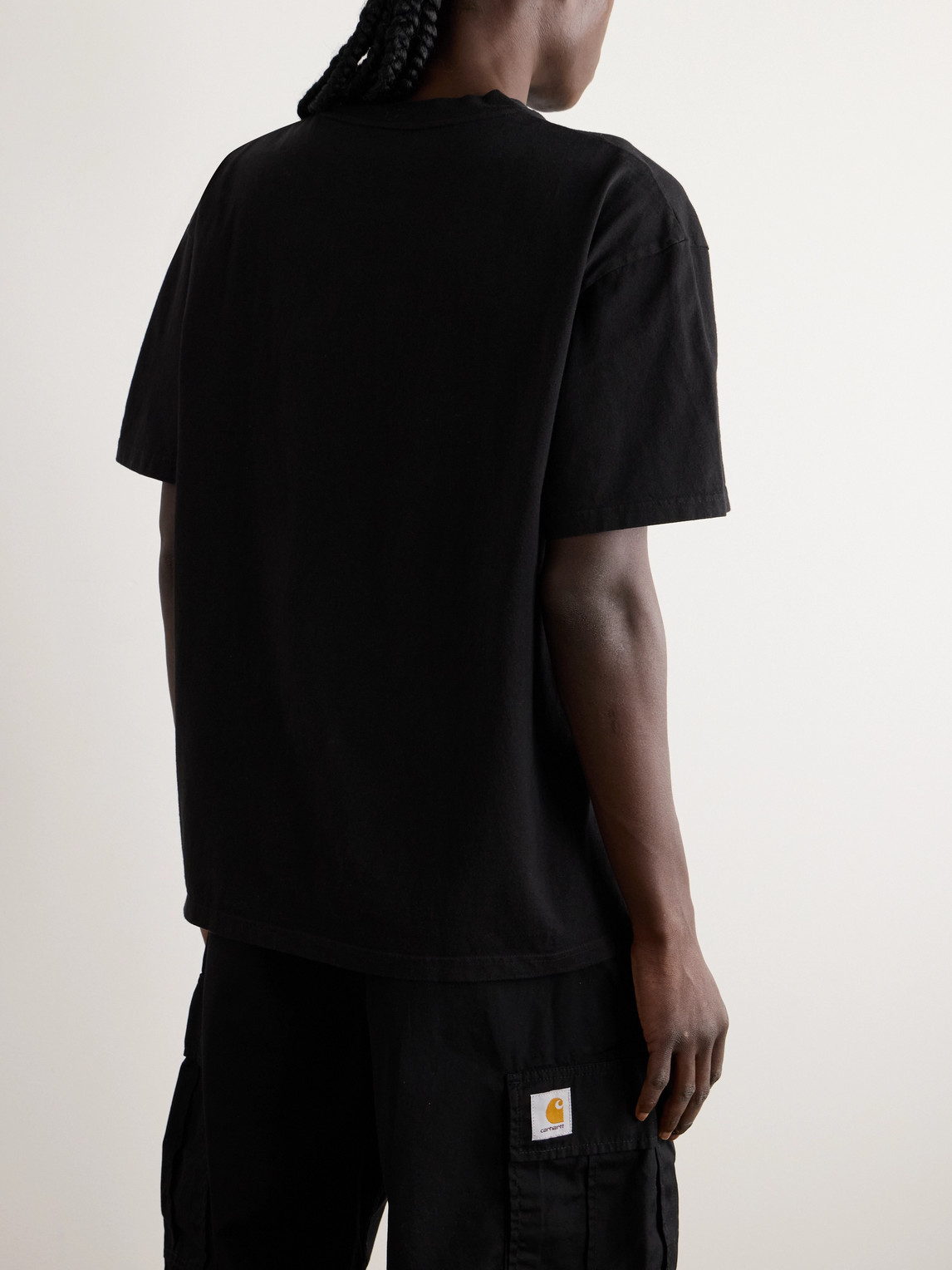 Shop Pop Trading Company Ftc Skateboarding Logo-print Cotton-jersey T-shirt In Black