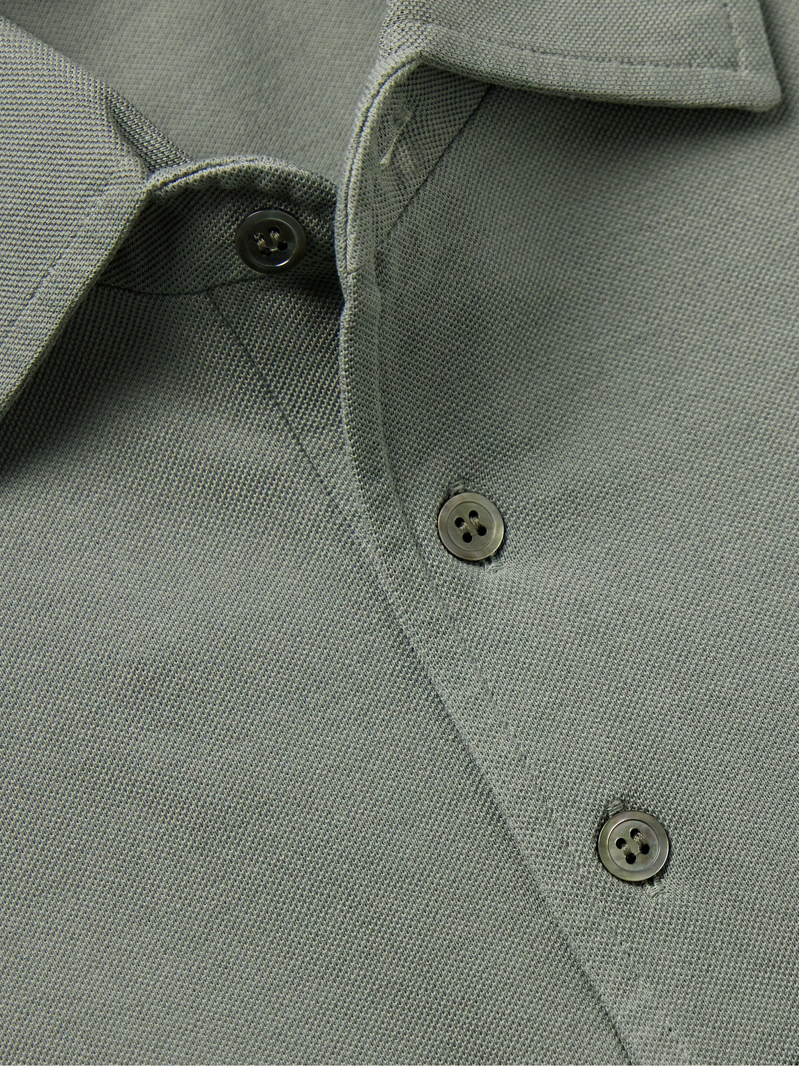 Shop Rubinacci Slim-fit Cotton-piqué Polo Shirt In Green